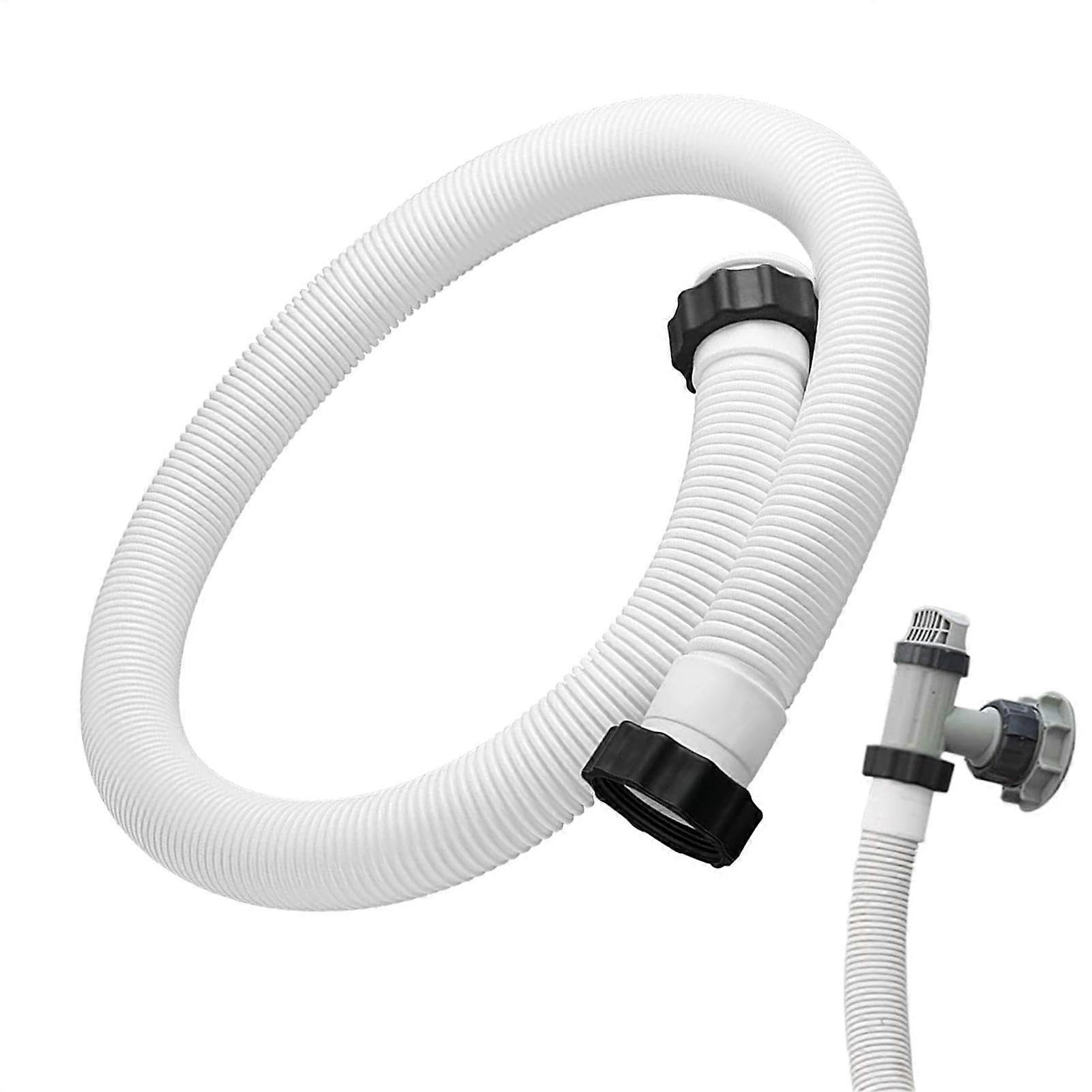 Pool Hose Replacement Pool Filter Swimming Hose Replacement 59 Inches Long Filter Pump Accessory with Adapters for Water Systems