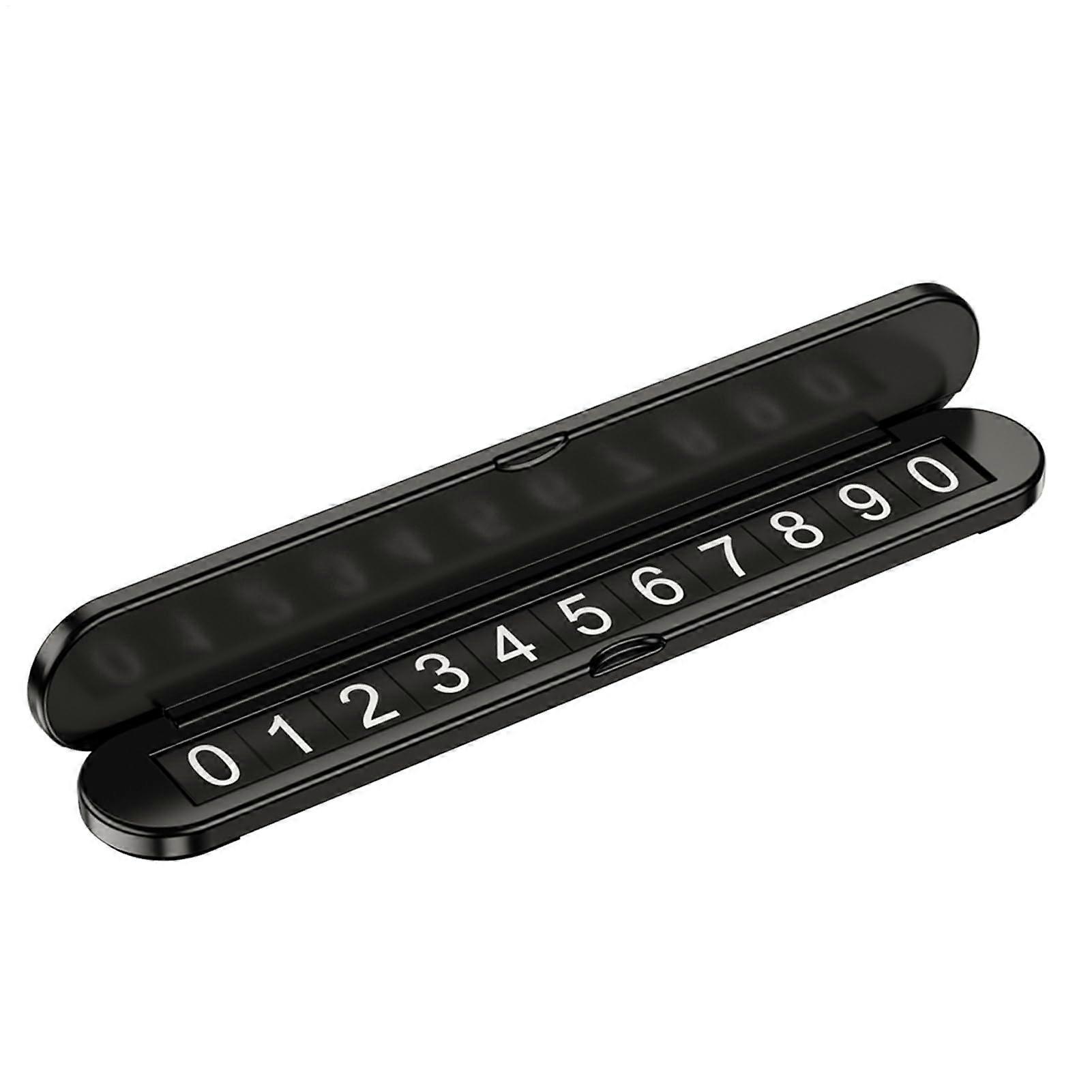Temporary Number Plate Car - Security Dashboard Cover With Adjustable Digits For Trucks - RVS Park ID Sign Black