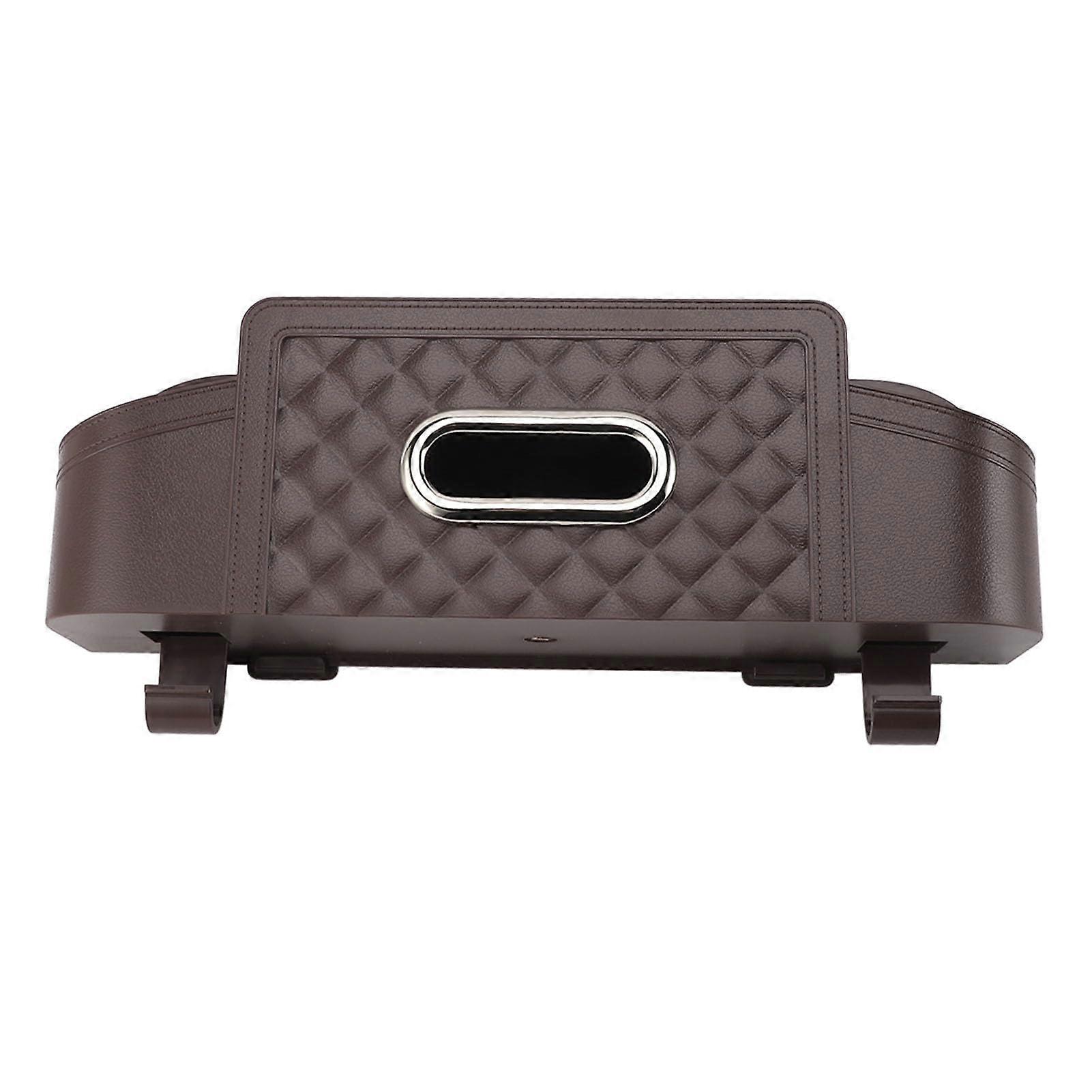 Versatile Car Backseat Organizer, Universal Fit Storage, Multifunctional Organizer, Easy Hanging Installation, Brown