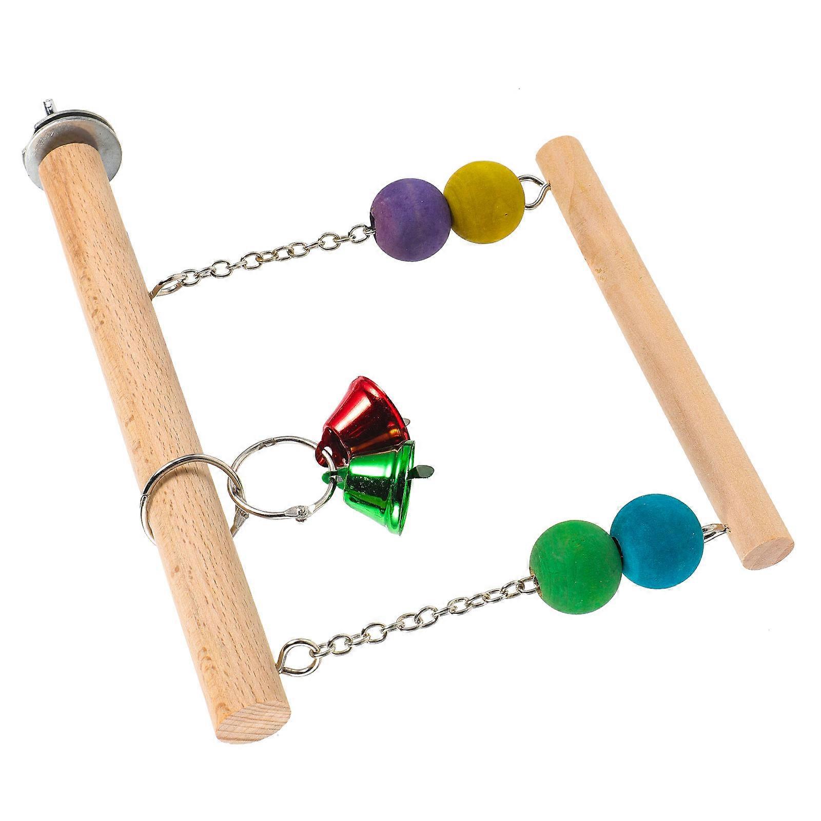 Unique Durable Bird Swing for Parrots   Safe Cage Accessory for Parakeets & Cockatiels to Promote Exercise and Coordination Development