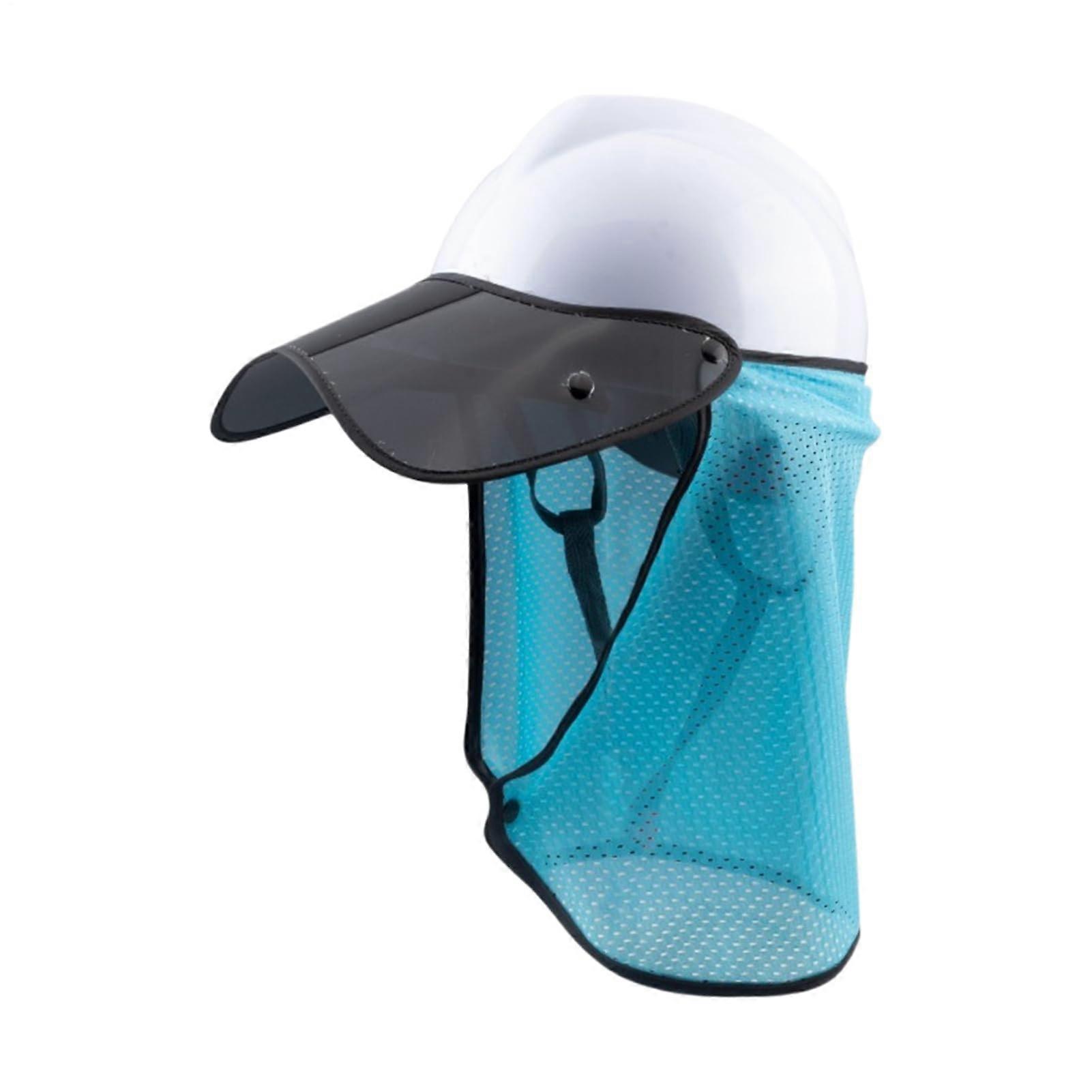 Hardhat Sunshade UV Blocker for Construction, Outdoor Use, Fast-Drying, Helmet-Mounted, Light Blue