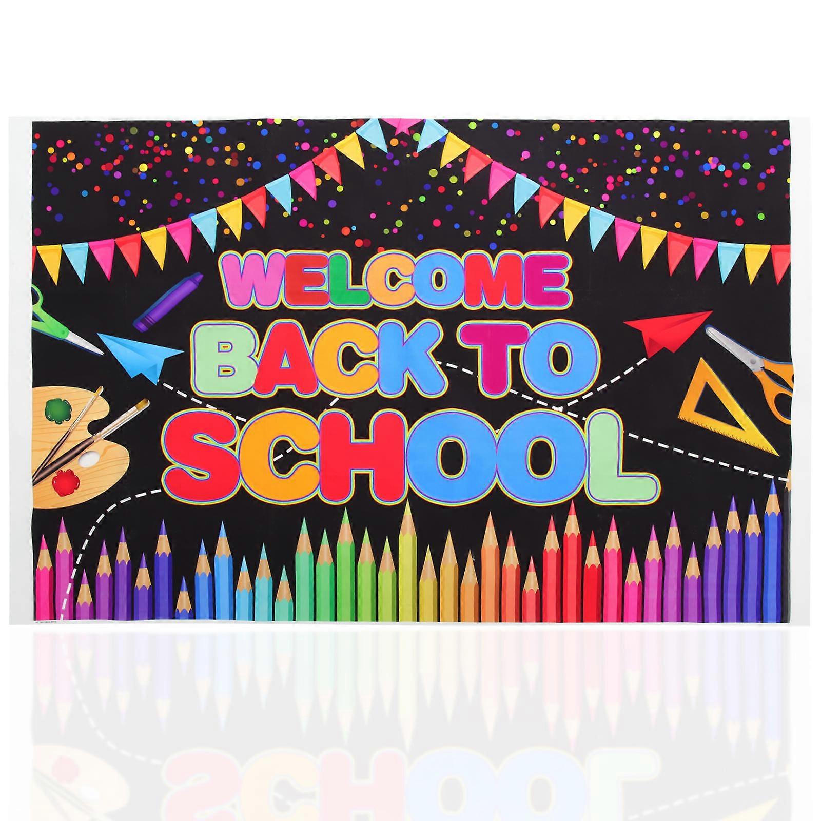 Back to School Party Wall Decoration Backdrop Scene Layout Prop for Classroom Decor Photography Background Durable Design