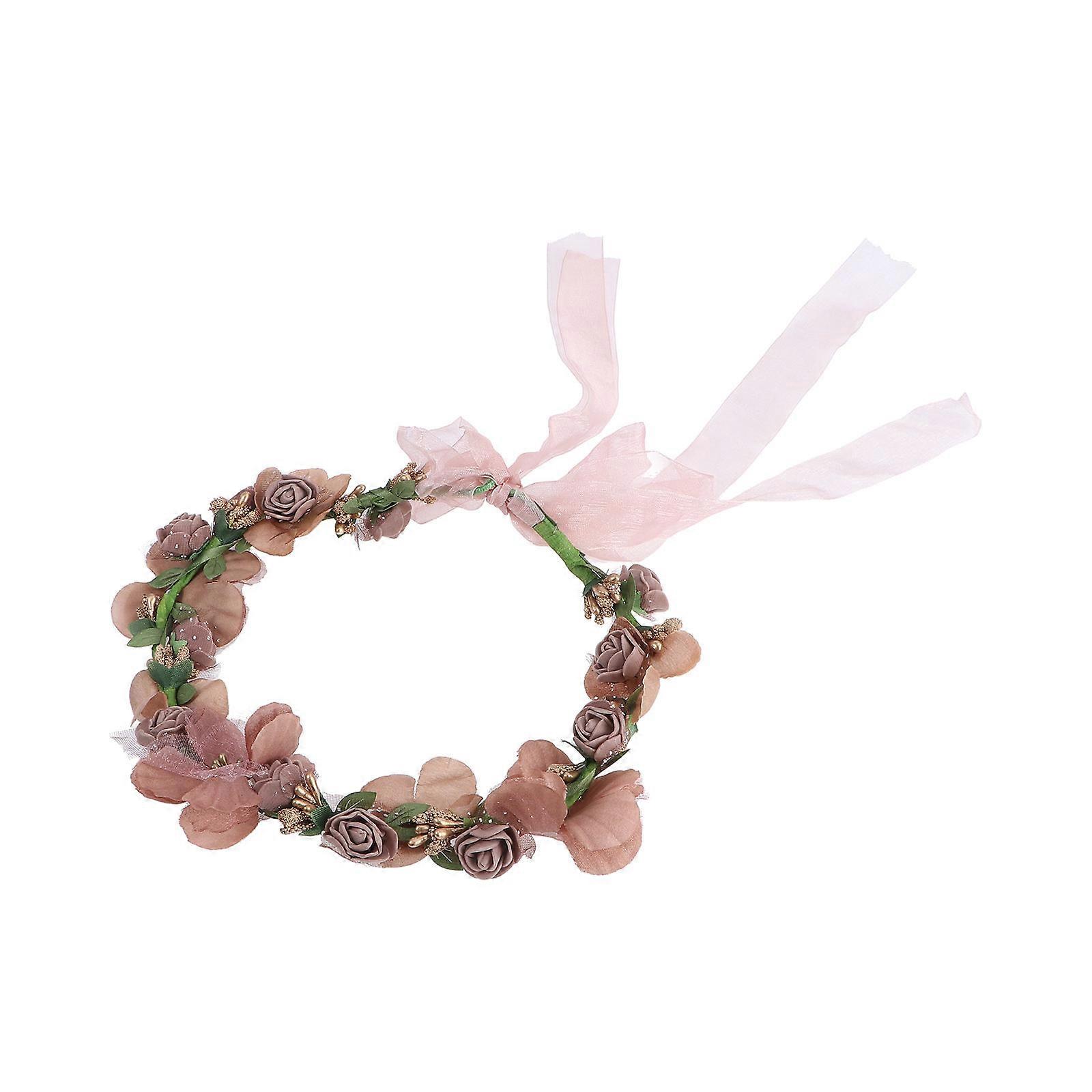 Flower Headband for Hair Decoration Fabric Accessories for Women Girls Fits Most