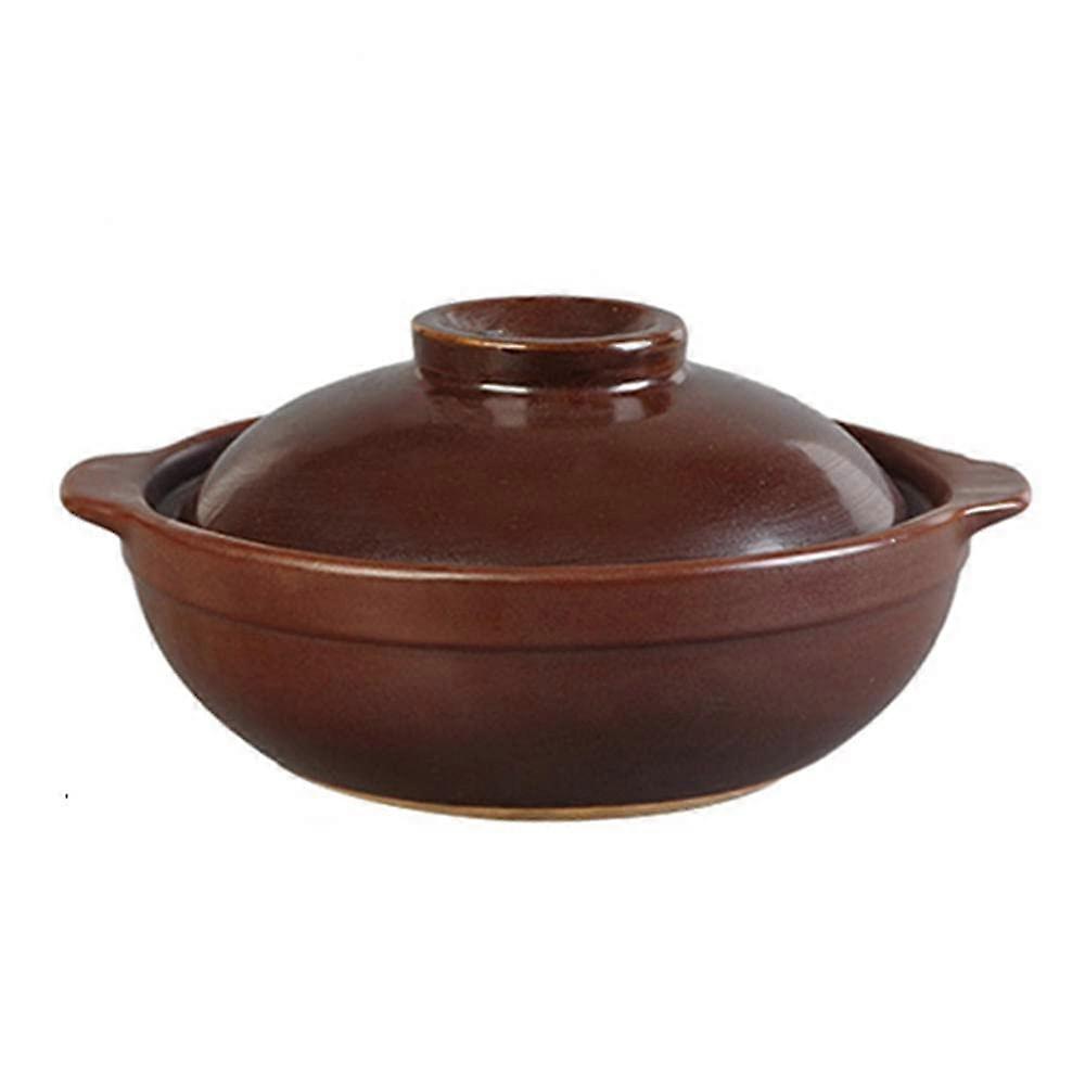 Terracotta Casserole Pot with Lid, Temperature Resistant, Durable
