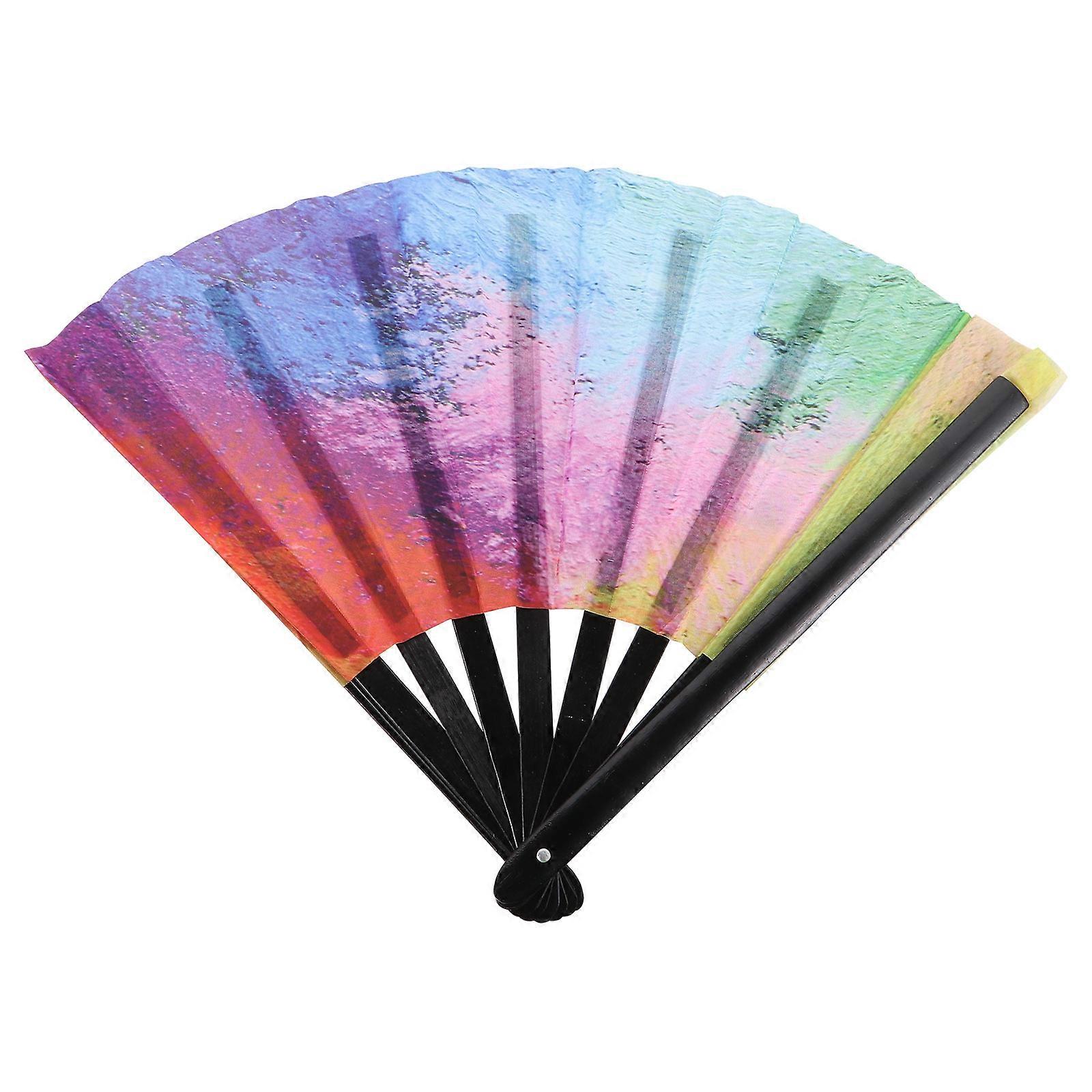 Chic Japanese Style Folding Fan Decorative Craft For Summer Occasions 35x64cm Cooling 1Pcs