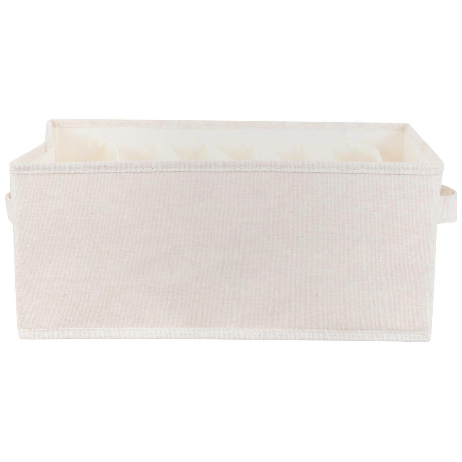 Beige Fabric Clothes Organizer for Folded Shirts TShirts and Scarves in MultiGrid Design Fits Most Drawers