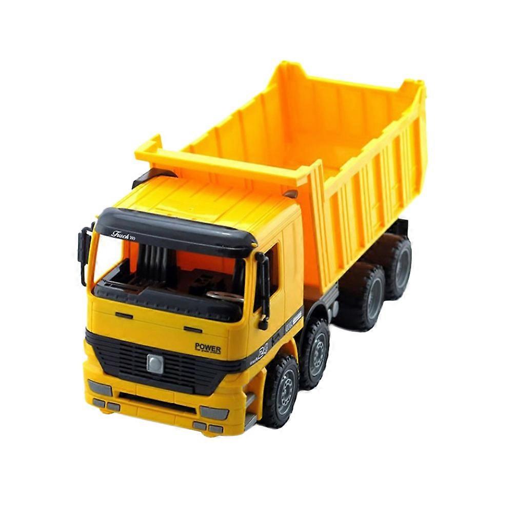 Yellow Alloy Truck Model for Baby Use Durable Non-fading Perfect Gift to Kids 1 Piece