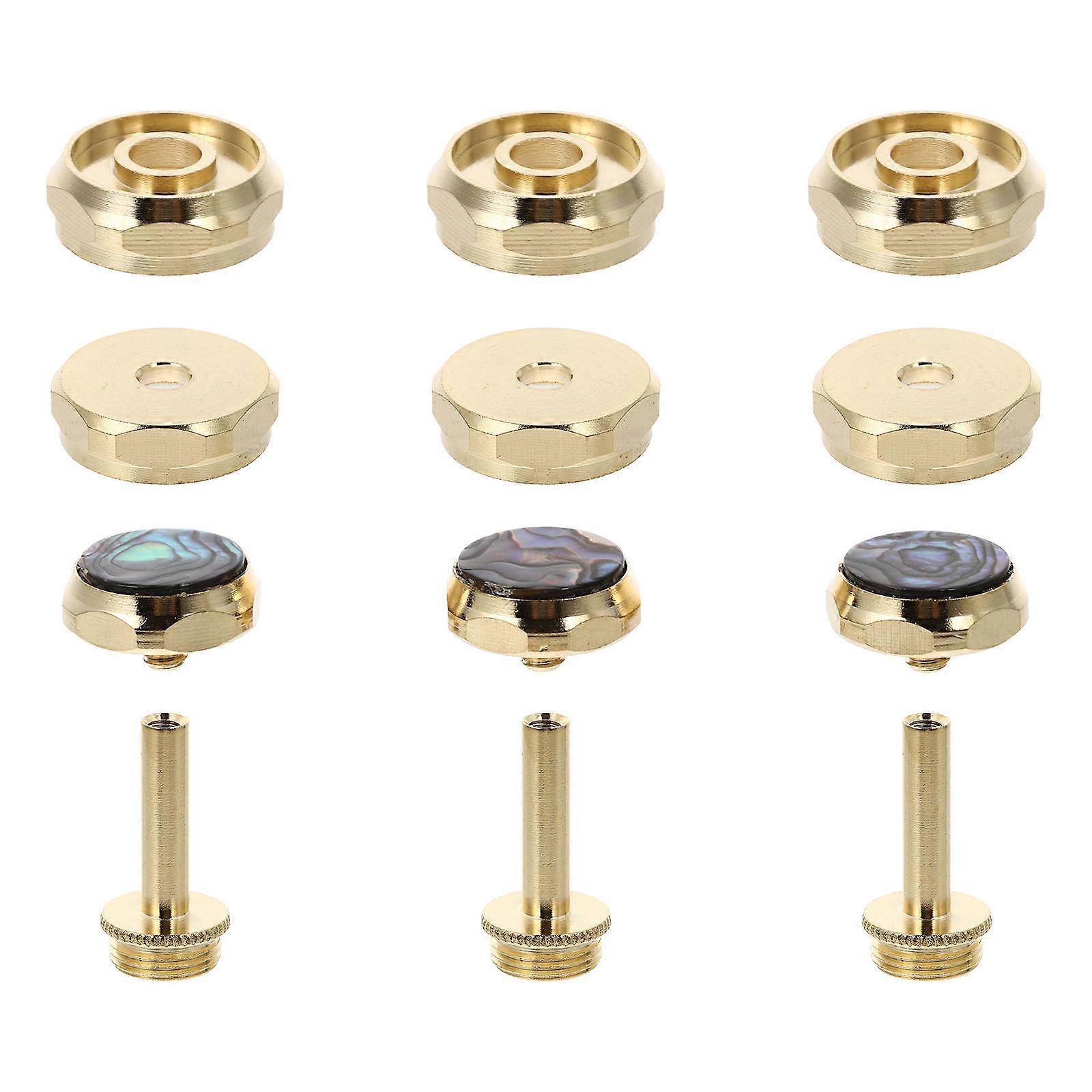 Gold Trumpet Piston Button Buckles Upper Covers Durable Valve Accessories for Trumpet with Elegant Design and Practical Use
