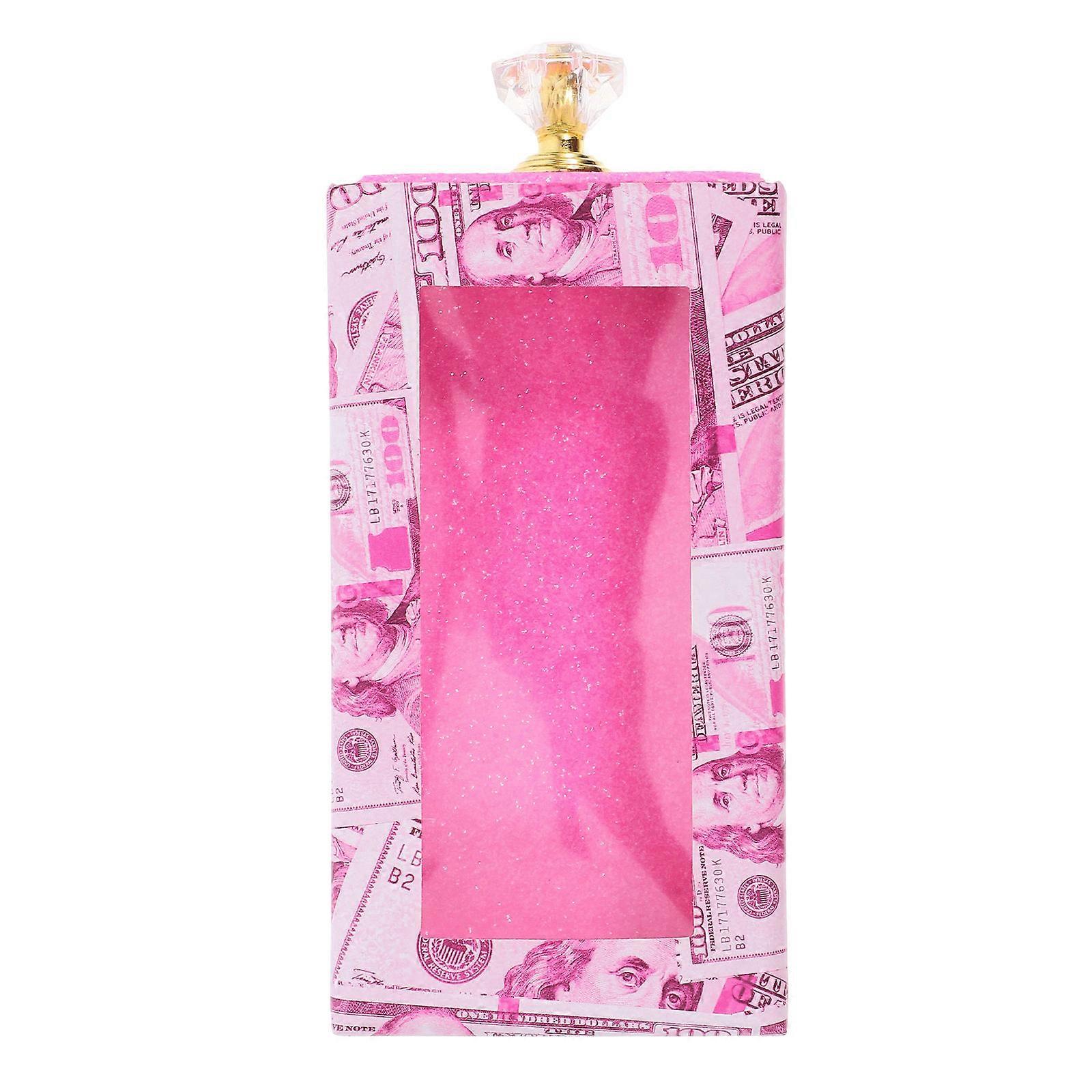 Rectangle Eyelash Packaging Box For Women In Pink Color With Open Window Drawer Style For Home Use 1Pack