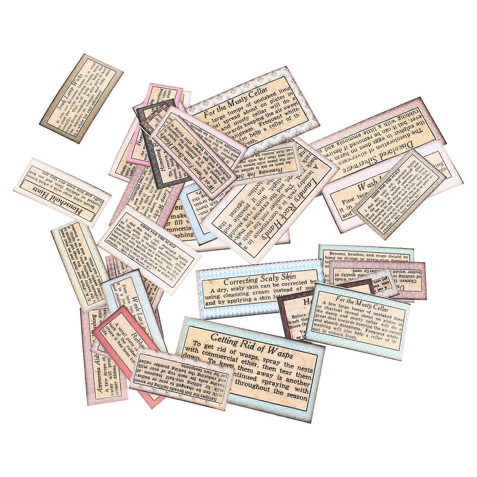 2 Bags Of Creative Retro Journal Stickers Suitable For Artists And 8X5CM Rectangular DIY Projects