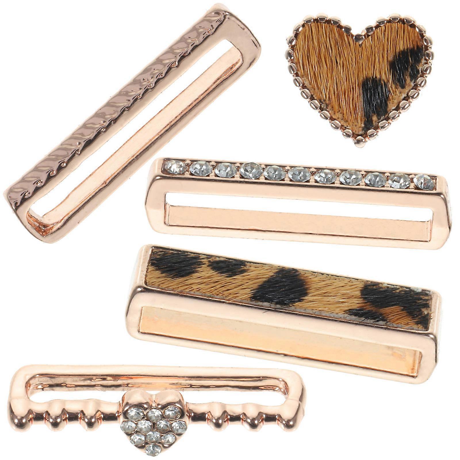 Rose Gold Metal Watch Charms Decorative Rings for Watch Bands 1 Set