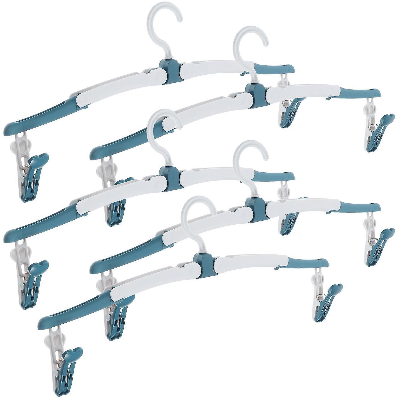5pcs Folding Clothes Hangers Travel Clothing Drying Hangers Space Saving Hangers