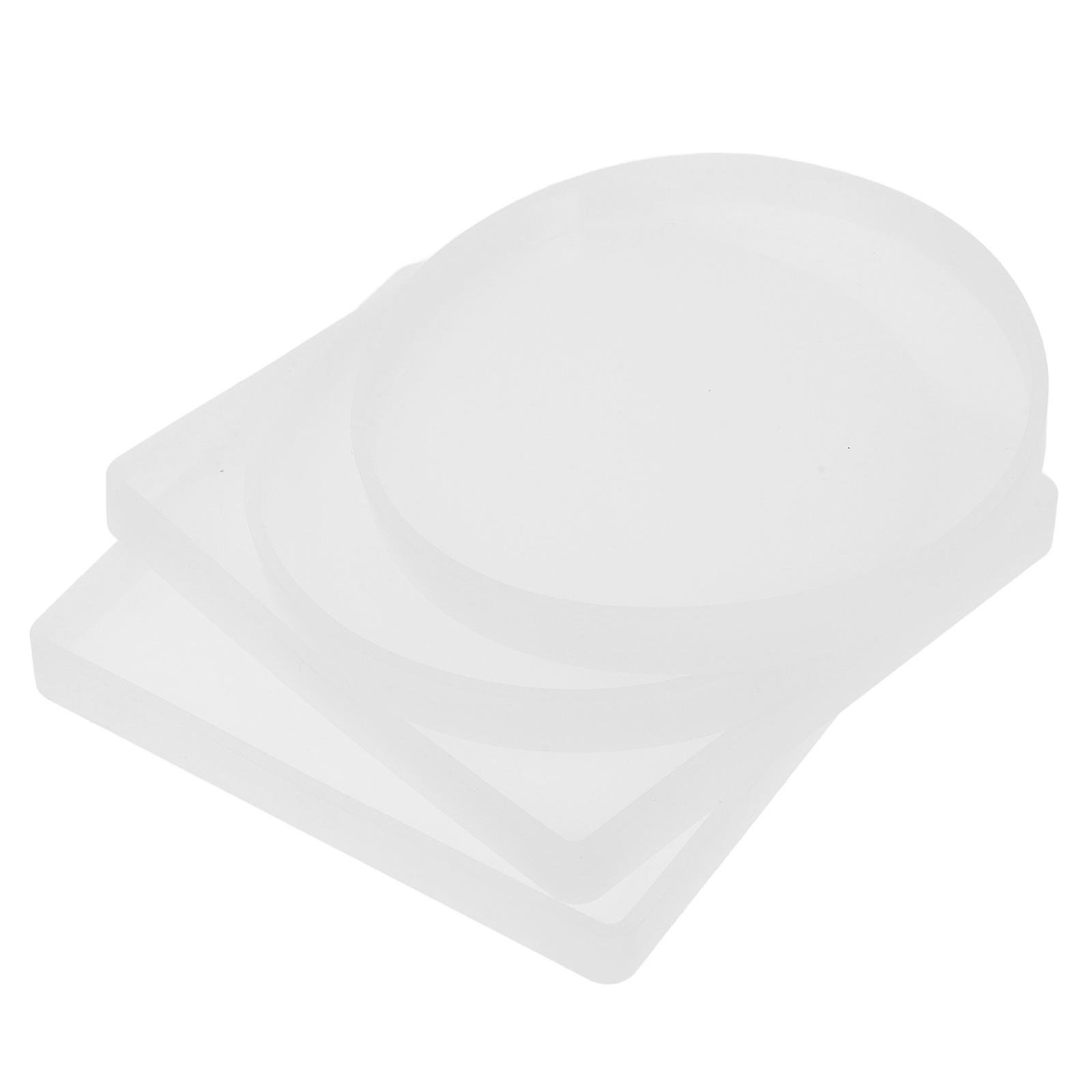 Square Round Resin Coaster Molds Silicone Design for DIY Enthusiasts and Artists for Home Decor and Crafting 4Pcs