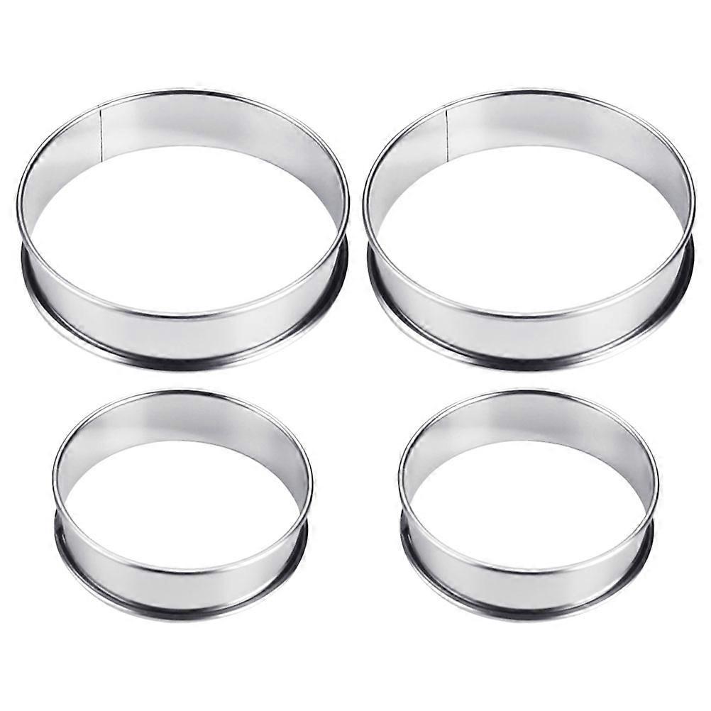 Stainless Steel Pizza Rings for Daily Use Heat Resistant and Easy to Clean 4 Pieces