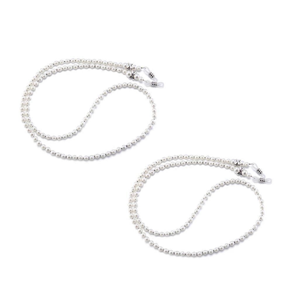Spectacle Strap Imitation Pearls Eyeglass Chains Prevent Falling Sunglasses Fishing 2Set