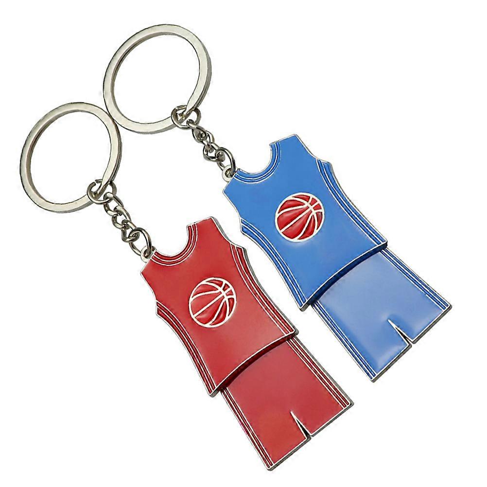 Mens Keychain 2Pcs Basketball Clothes Design Key Holder Key Decoration Unique Boys Daily Use And Attractive