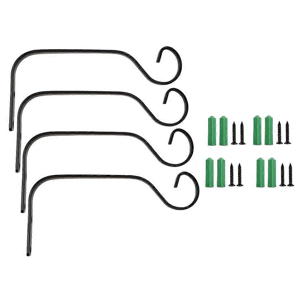 Flower Pot Hanger Featuring Curved Design Made Of Sturdy Iron Suitable For Garden And Courtyard Decoration 1 Set