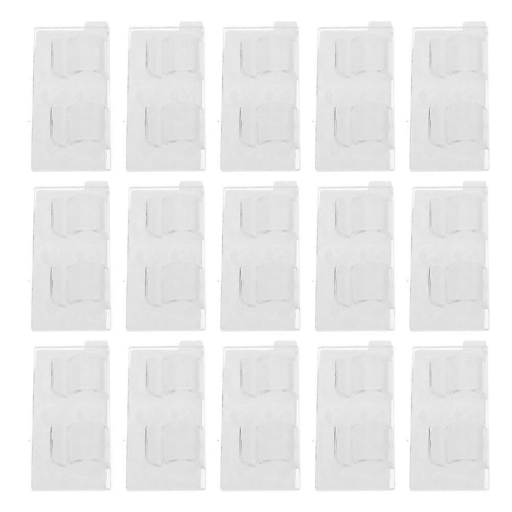 30pcs Outdoor String Light Hooks, Transparent Adhesive Cable Clips for LED Light Cords, Weather Resistant Heavy Duty Retainer Clips for Easy Setup