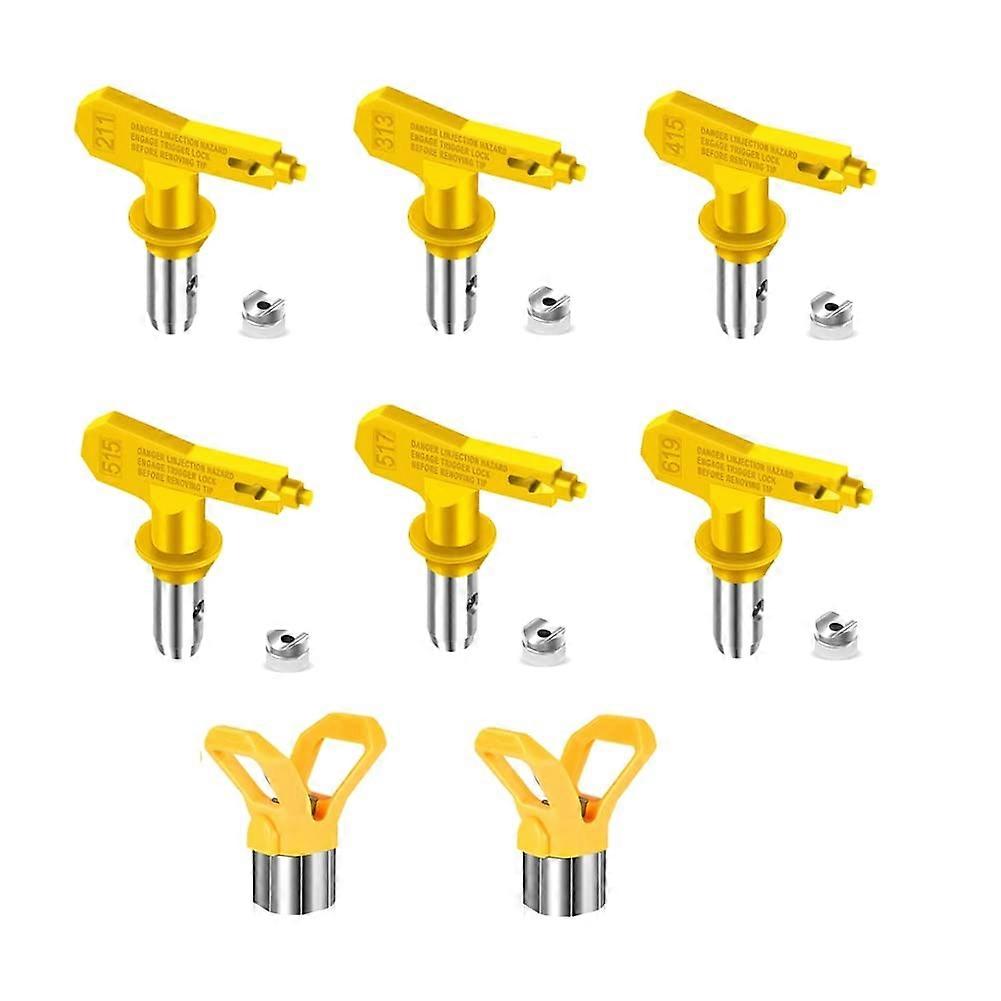 Airless Paint Nozzle Set with Reversible Spray Tips, Compatible with Airless Sprayers, Durable Nozzle Tips for Professional Use