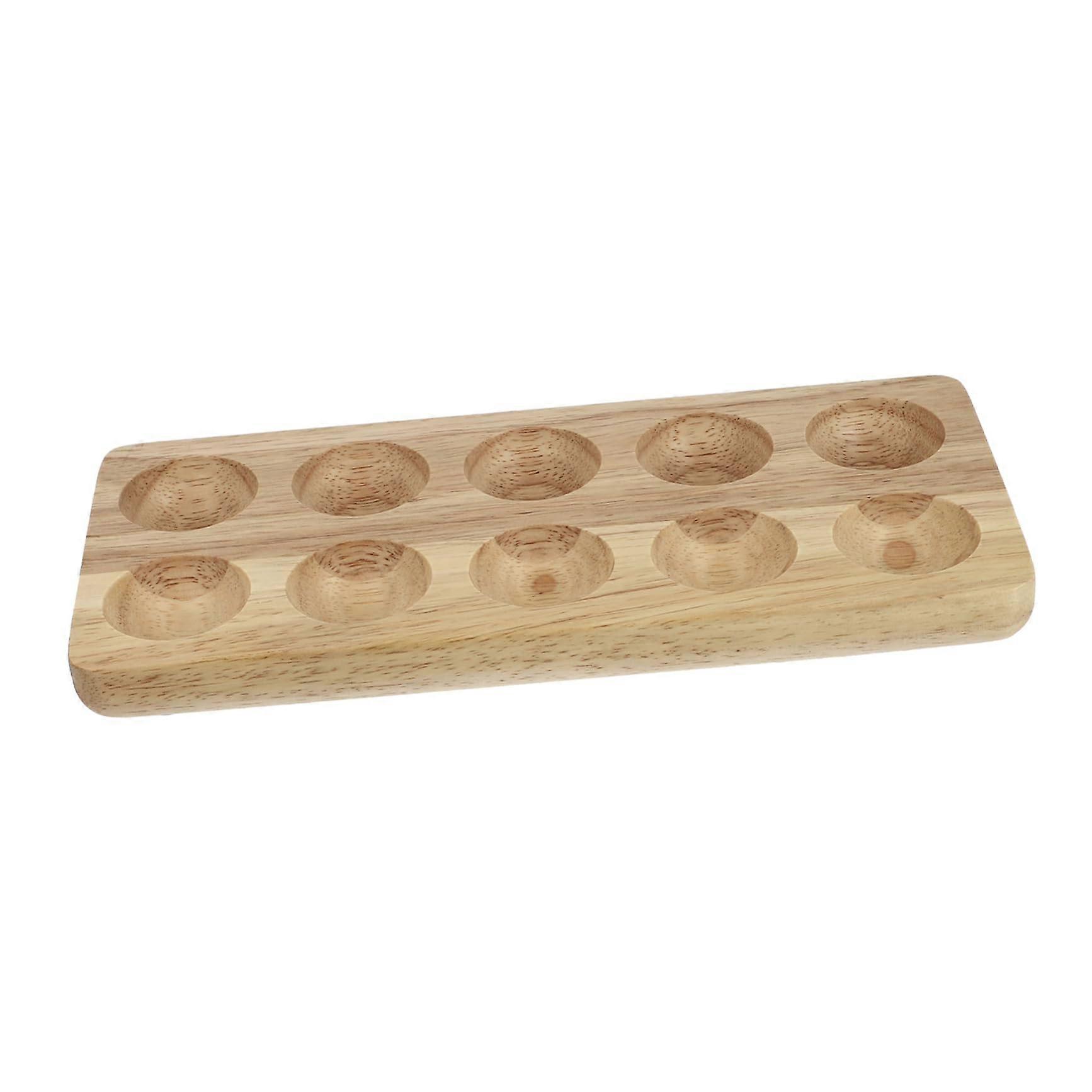 wooden egg storage box for eggs beige