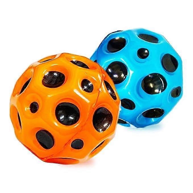 Rubber Moon Ball High Bounce Toy for Kids and Adults Set of 2