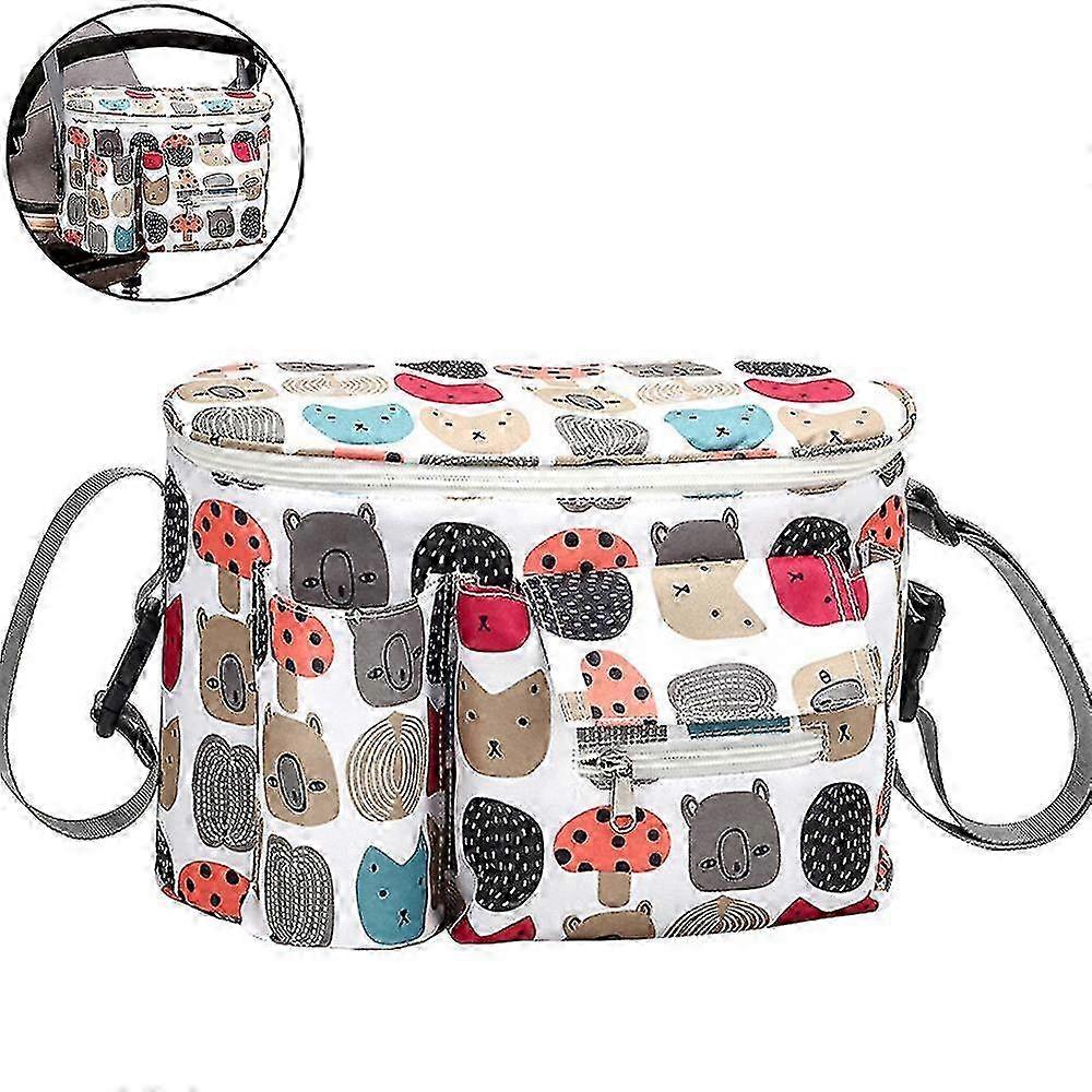 2025 Baby Stroller Organizer With Insulated Cup Holders Universal Fit Compatible With All Baby Stroller Models Ultimate Accessory Compatible With Pare