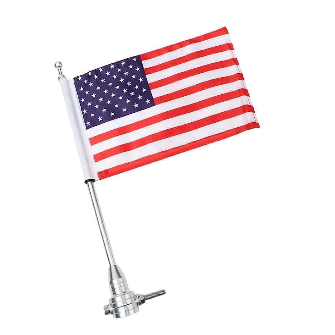 Motorcycle Flag Pole American Flag Rear Mount 25x17cm Durable Steel USA Flag Holder for Motorcycles