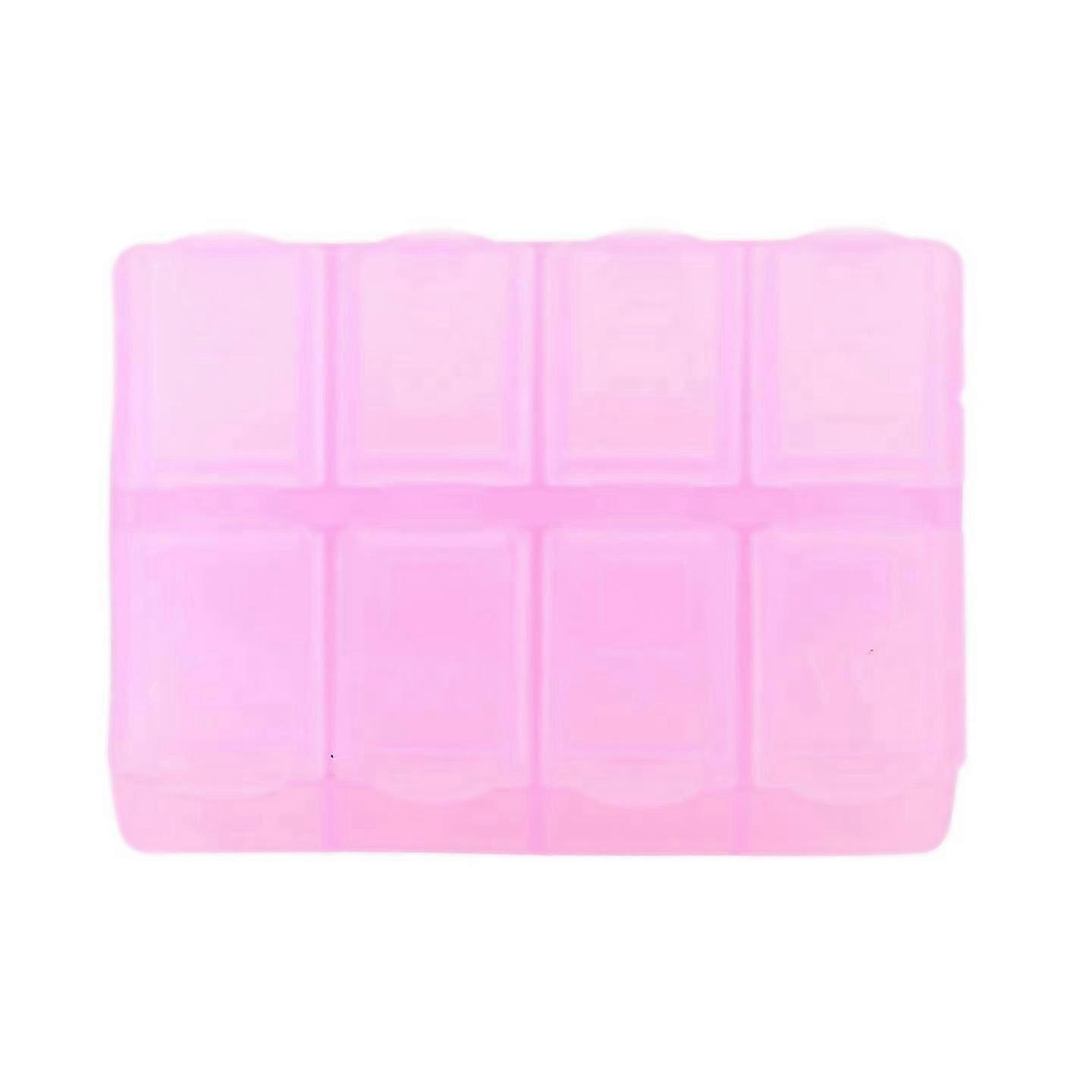 For plastic rectangle 8 compartments 7 days medicine pill box