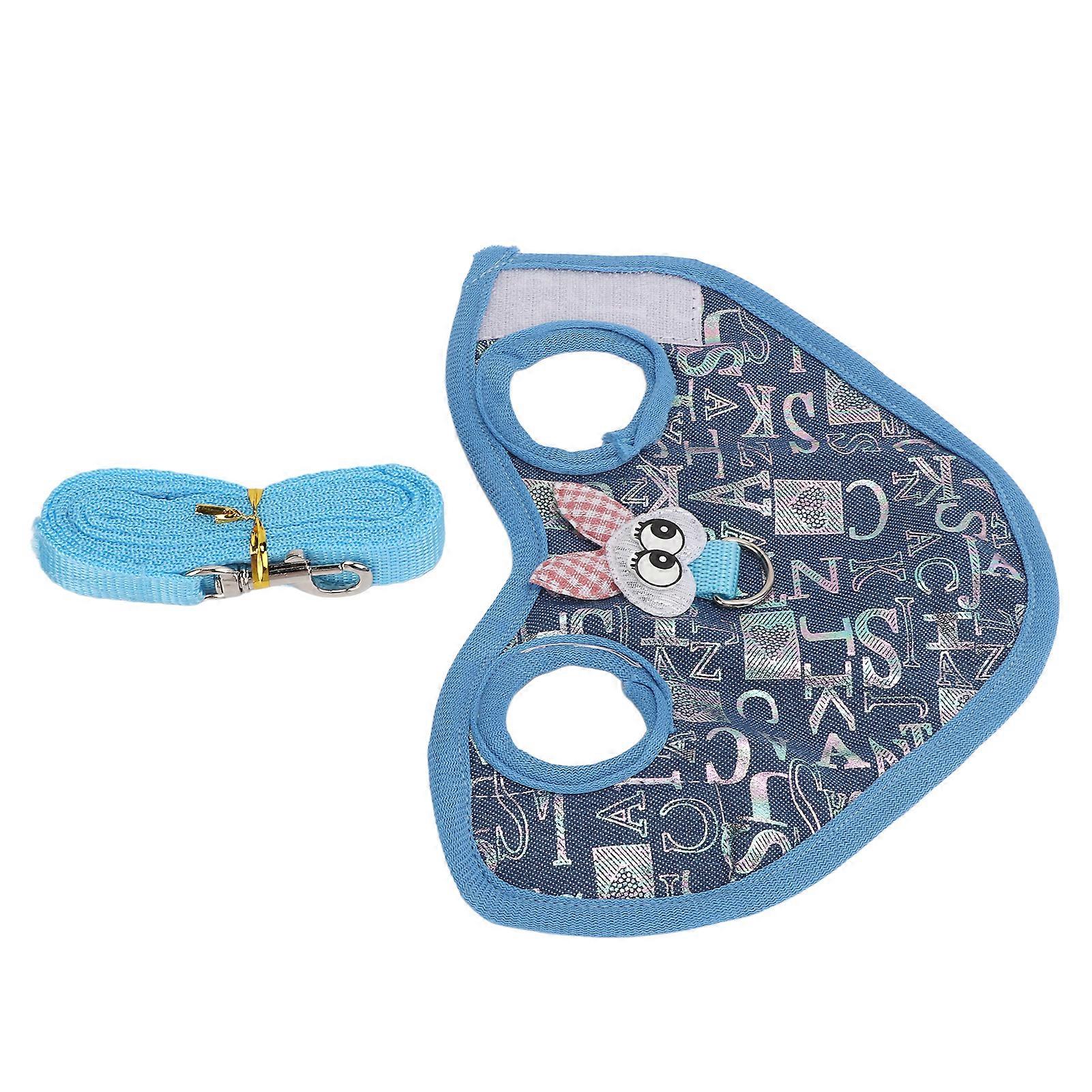 Soft Breathable Pet Chinchilla Traction Rope Chest Strap Leash