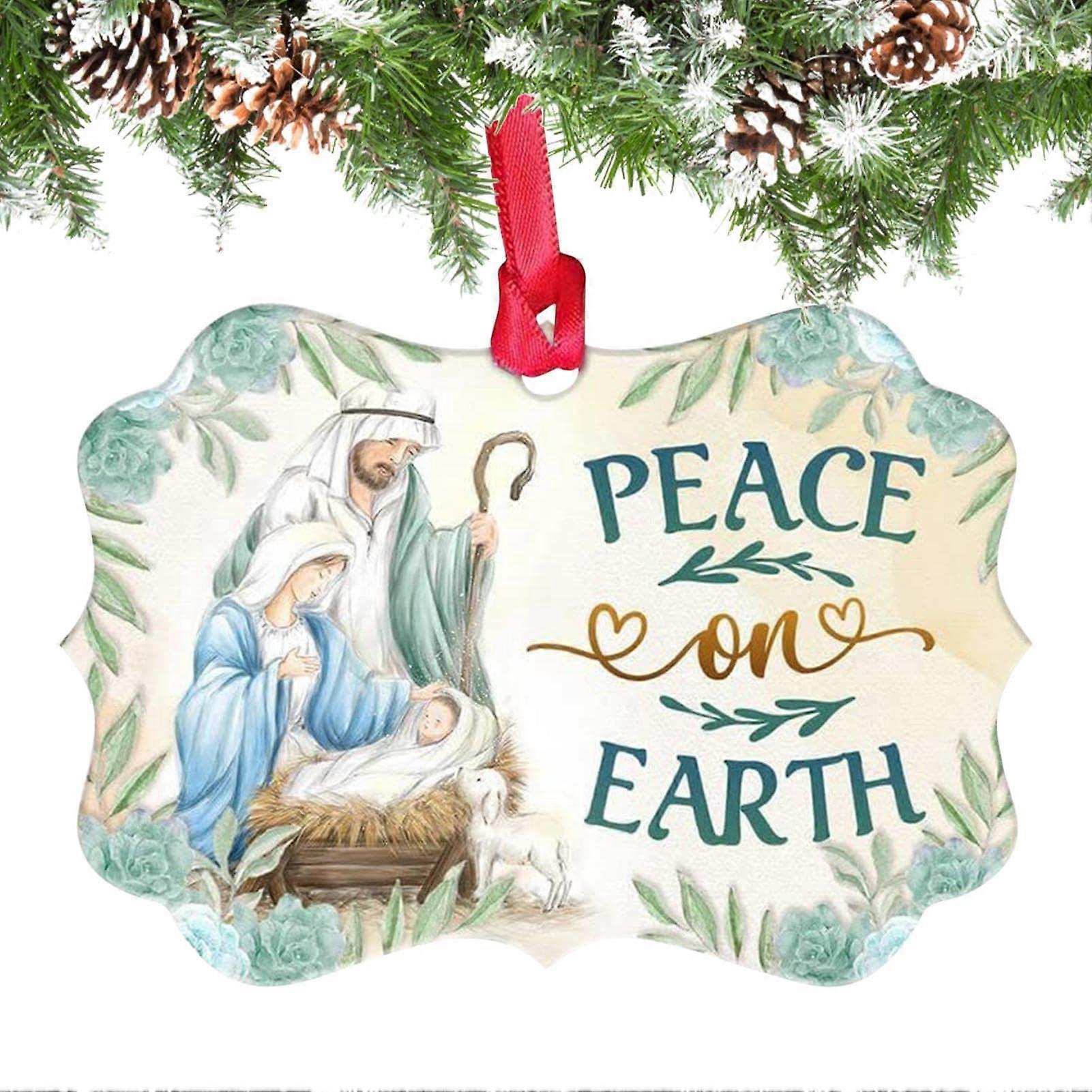 Nativity Scene Charm | Acrylic Nativity Figures for Christmas Decor, Multi-Purpose Religious Ornaments, Exquisite Keepsake
