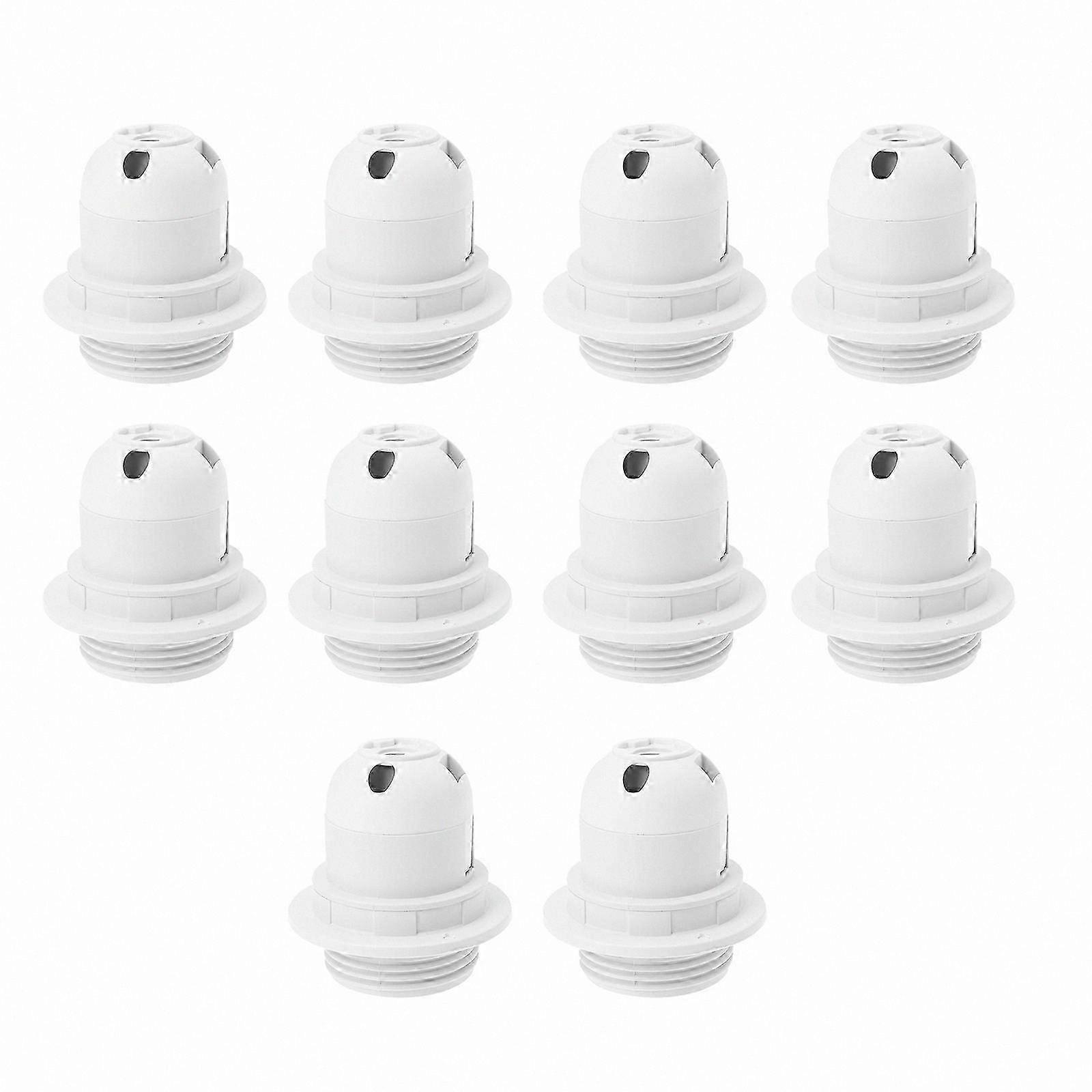 E27 Lamp Socket with Cable Heat-Resistant Bulb Holder Safe and Reliable for Office Use 10-Pack