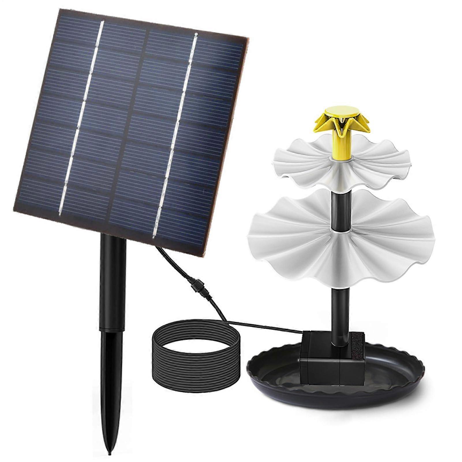 Solar Fountain For Bird Bath, 4W Solar Water Pump, Direct Sunlight Efficient Outdoor Pond Water Feature