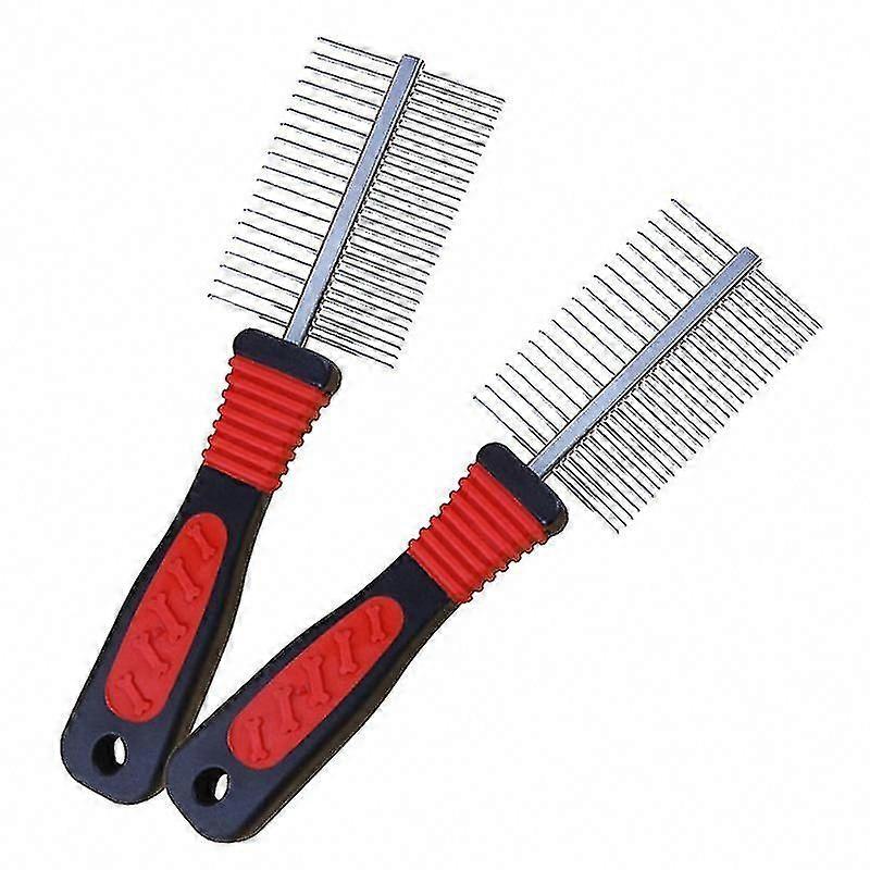 2pcs Dog Comb for Grooming and Shedding
