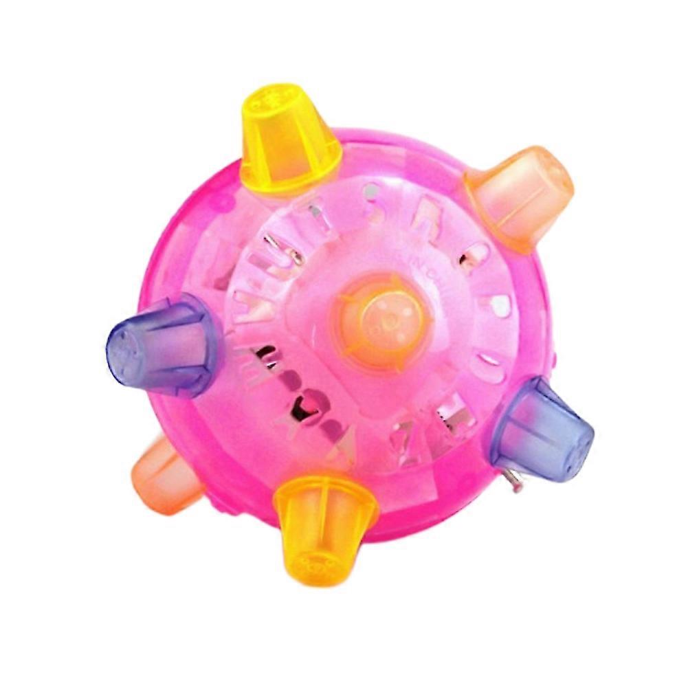 LED Sound Vibrating Jumping Ball Pet Toy Random Color