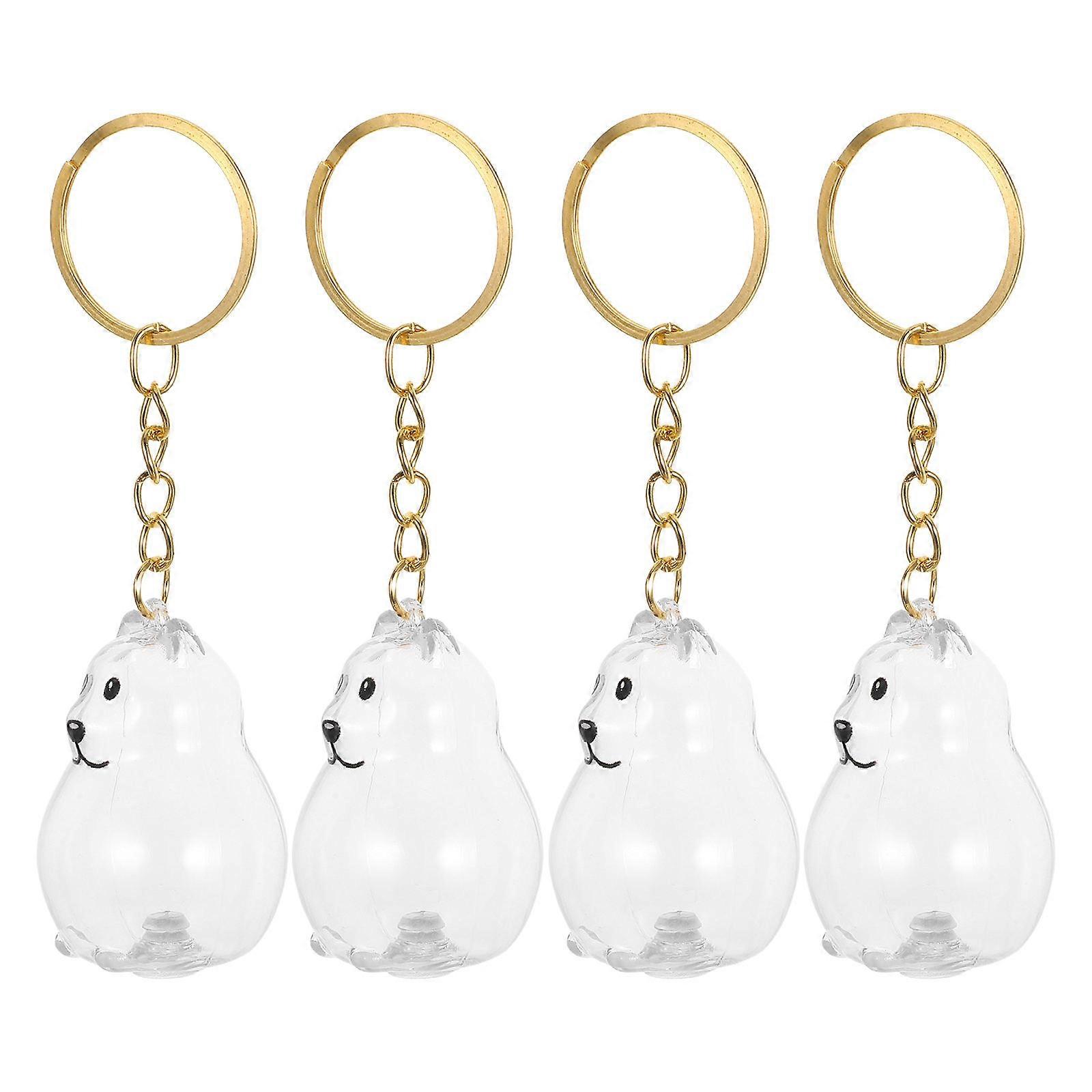 4PCS Hanging Hair Storage Bags with Keychain, Memorial Decoration Charm for Hair Keepsake, Dog Purse Ornament