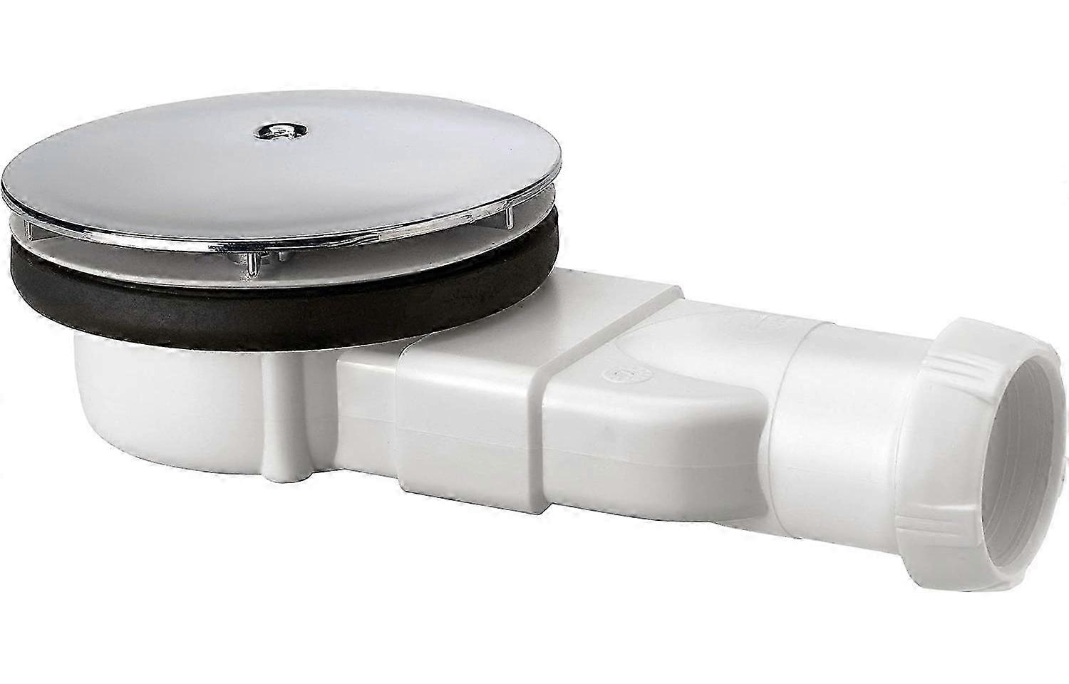 Abs dome extra-flat shower drain, white