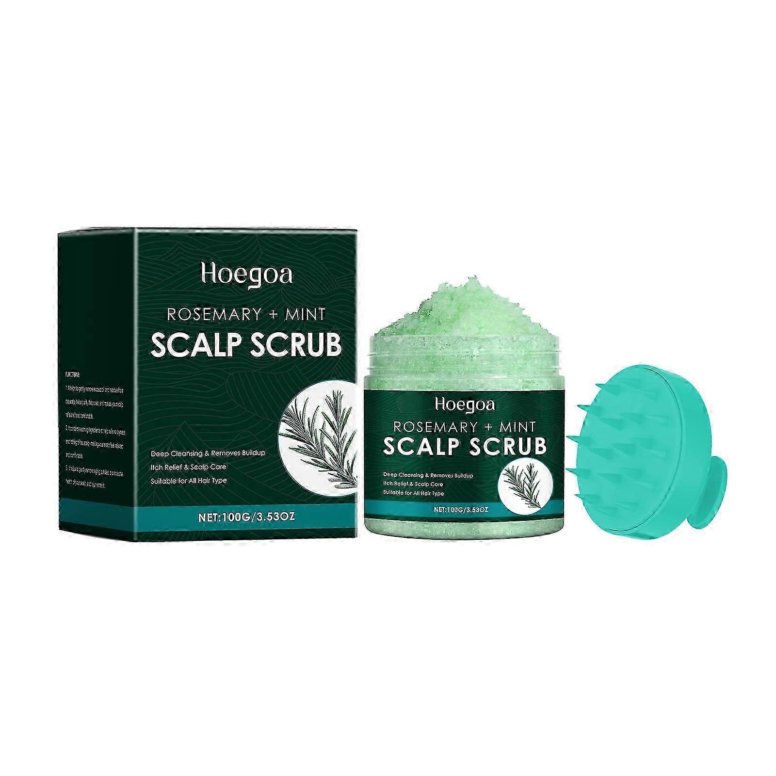 Hoegoa scalp scrub gentle exfoliating sea salt cleansing cream oil control fluffy anti-dandruff refreshing care