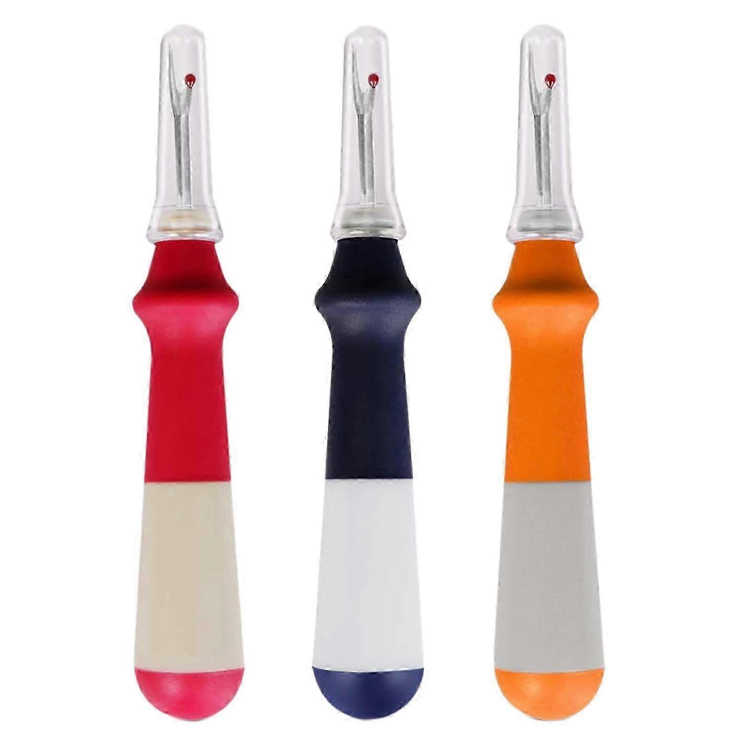 3PCS Seam Ripper Colorful Large Thread Remover Tool Handy Rippers for Sewing Crafting Removing Hems