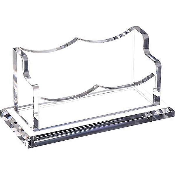 Transparent acrylic business card holder for desk, index card stand, 4.7 x 2.2 x 2.