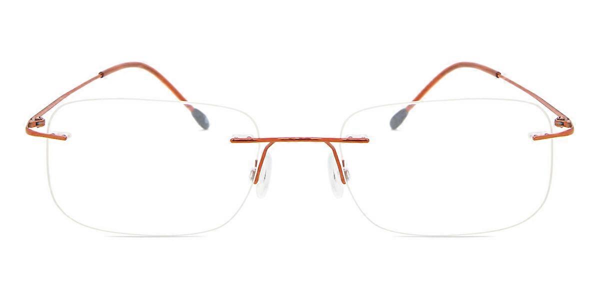 Rimless Rectangle Orange SmartBuy Collection Bethanana TTGV01 006 Fashion Unisex Eyeglasses