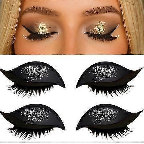 Lazy Eye Shadow Eyelash Patch Eyeshadow And Lash Sticker 2-in-1 Reusable Eyeshadow Eyelash Makeup Stickers For All Eye Shapes 2 Pairs Patch