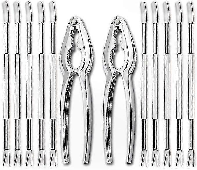 Seafood Dining Kit with Crab Crackers and Forks, 12-Piece Set for Lobster and Shellfish Meals