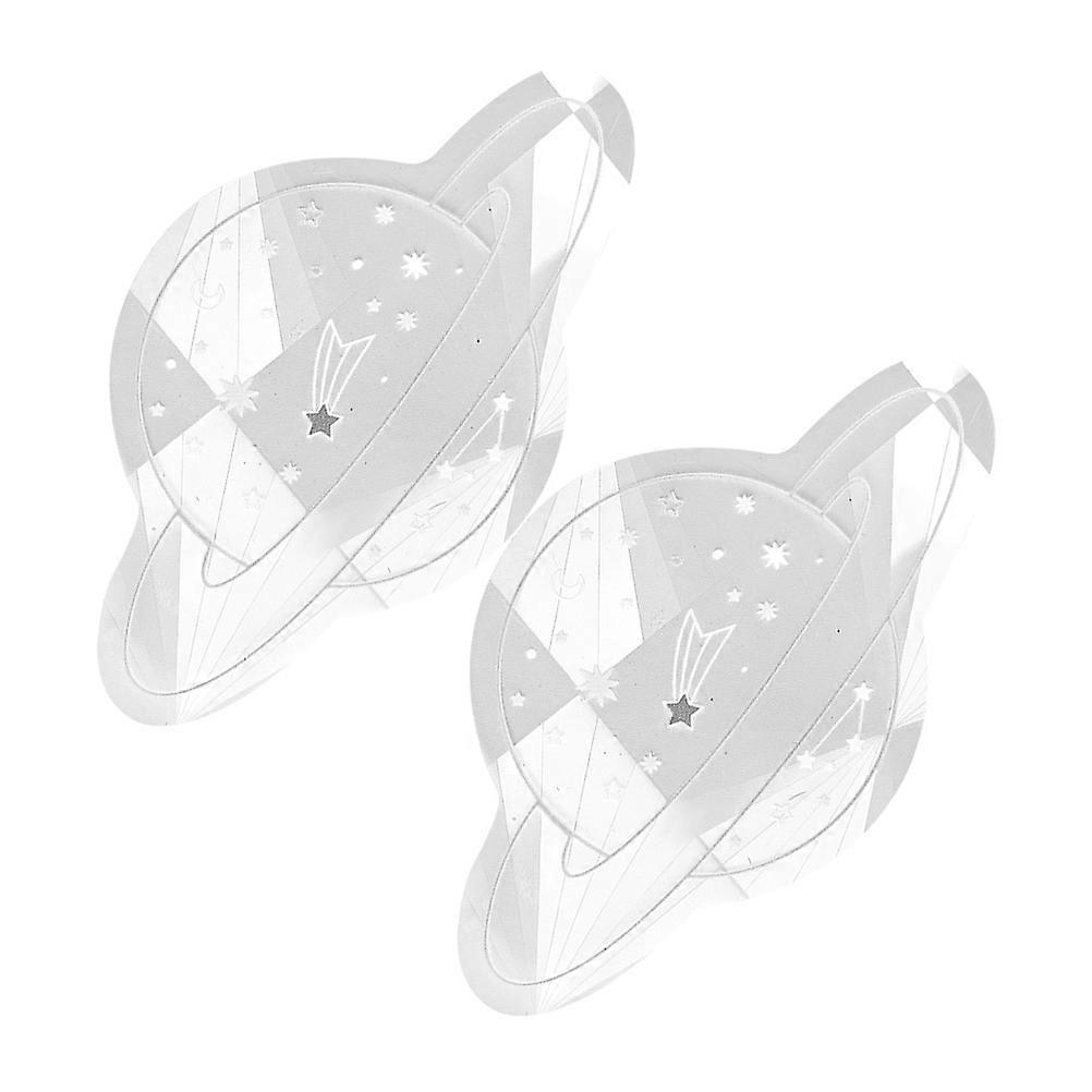 Transparent Decorative Stickers for Home Use Lovely Window Cling with 2pcs Sun Catcher Planet