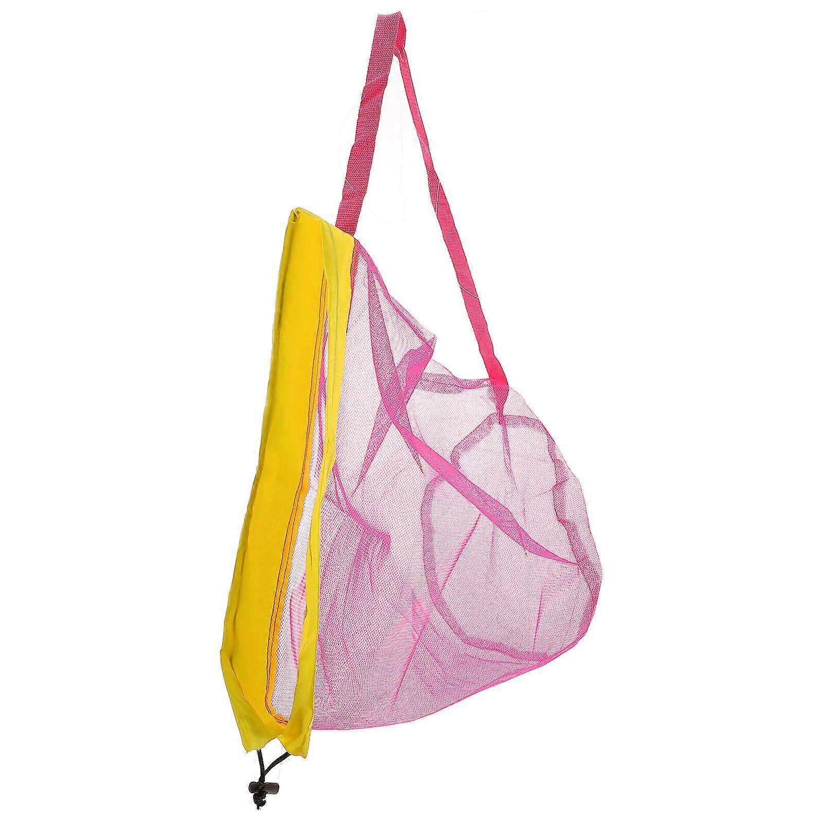 Beach Bag For Sand Toys Large Capacity Drawstring Design Rosy 55.00X49.00X0.30CM Toy Storage 1Pack