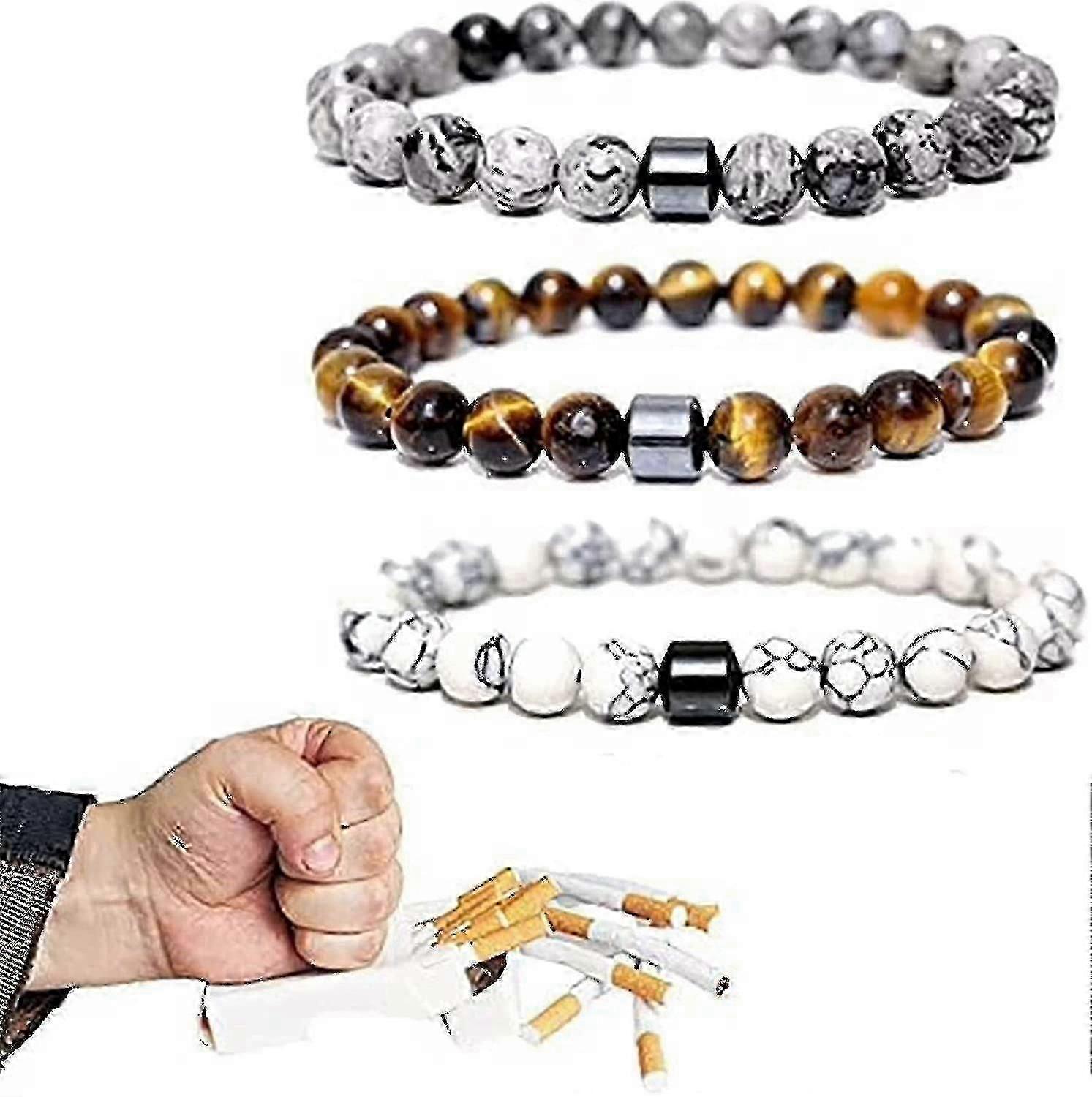 スピリチュアルブレスレット3/6個、禁煙抗不安用
