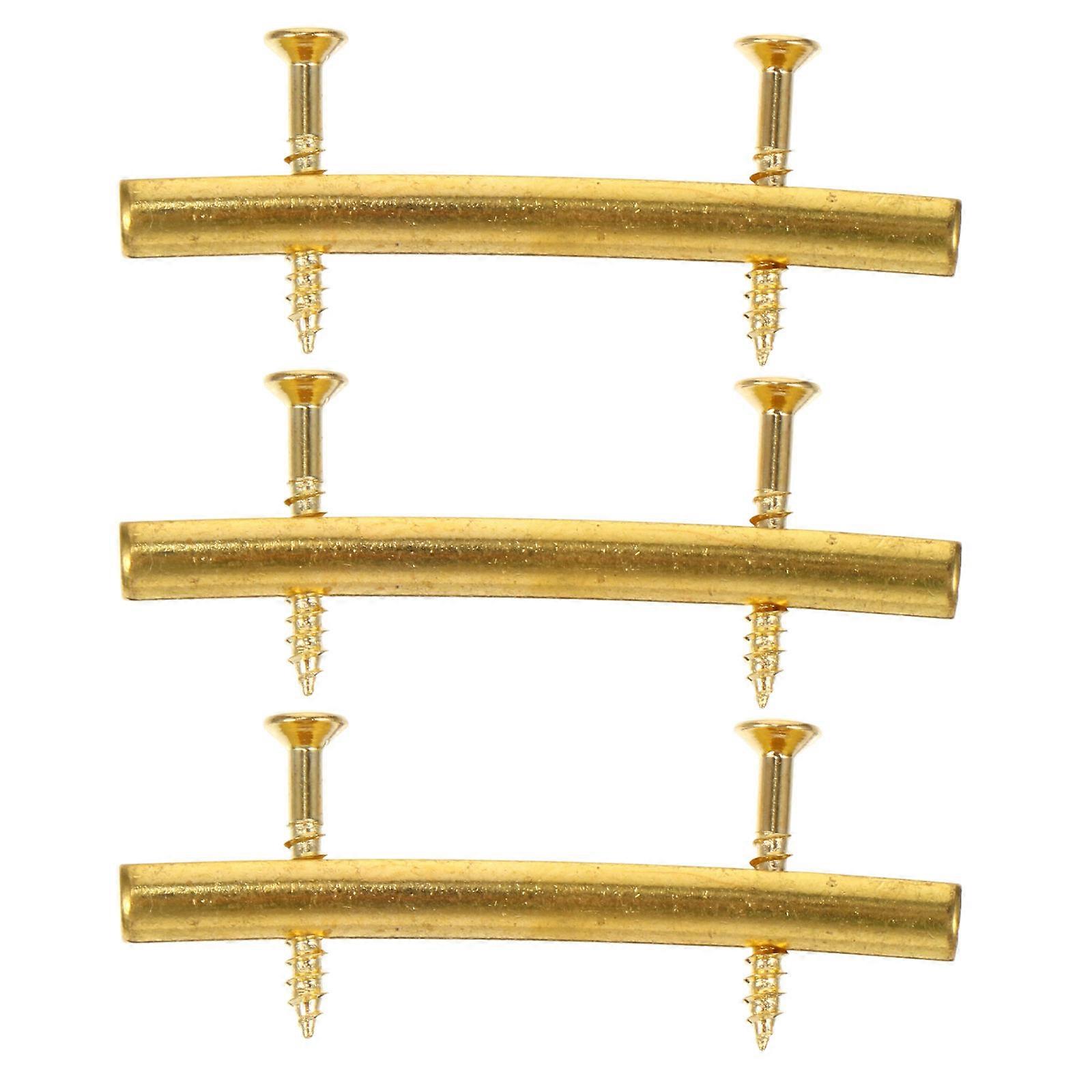 Golden Zinc Alloy Pressure Chord Rods for Electric Guitars 3 Sets Lightweight and Durable