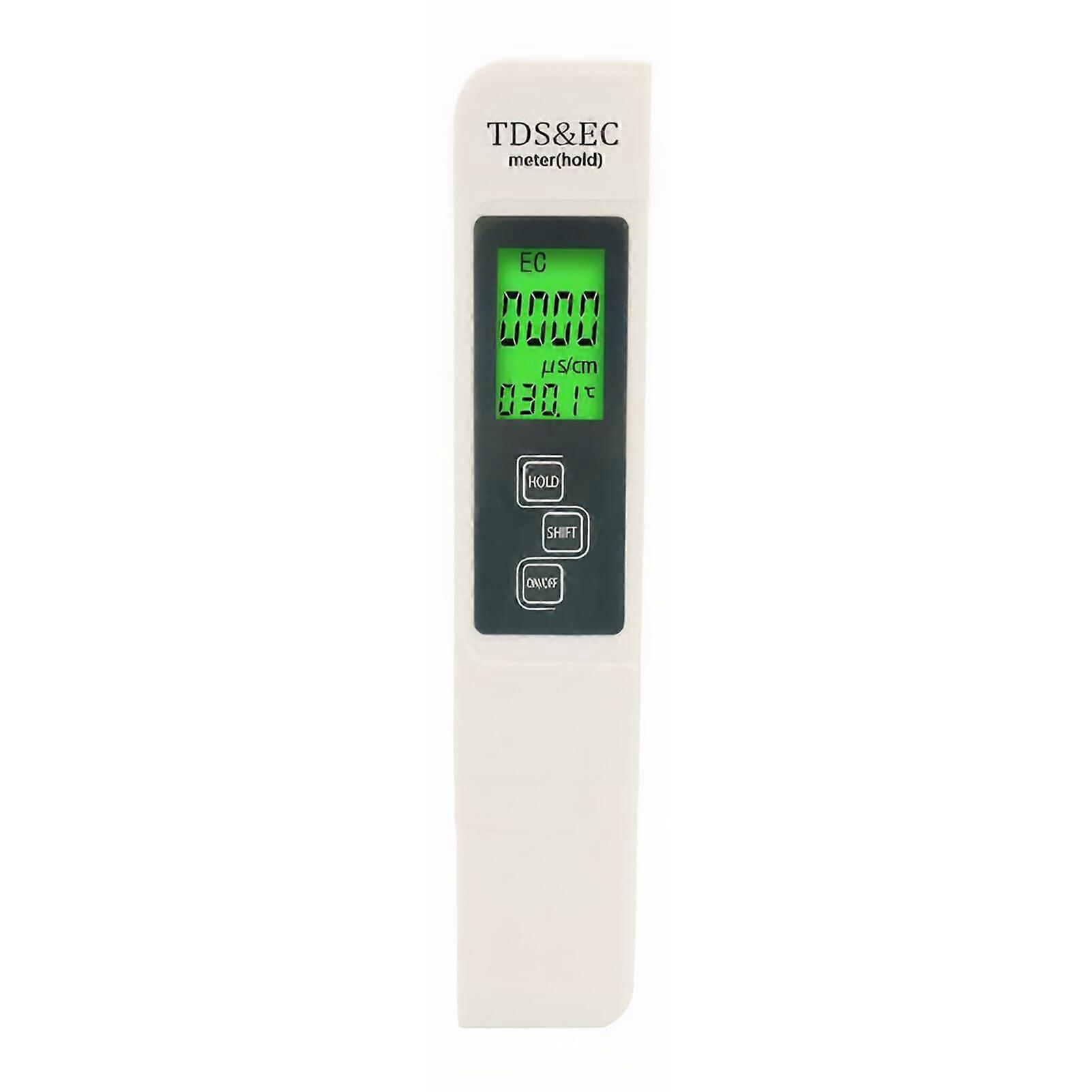 Tds Meter Digital Water Tester For Home And Laboratory Model TDS1 pH Meter ABS With Battery White