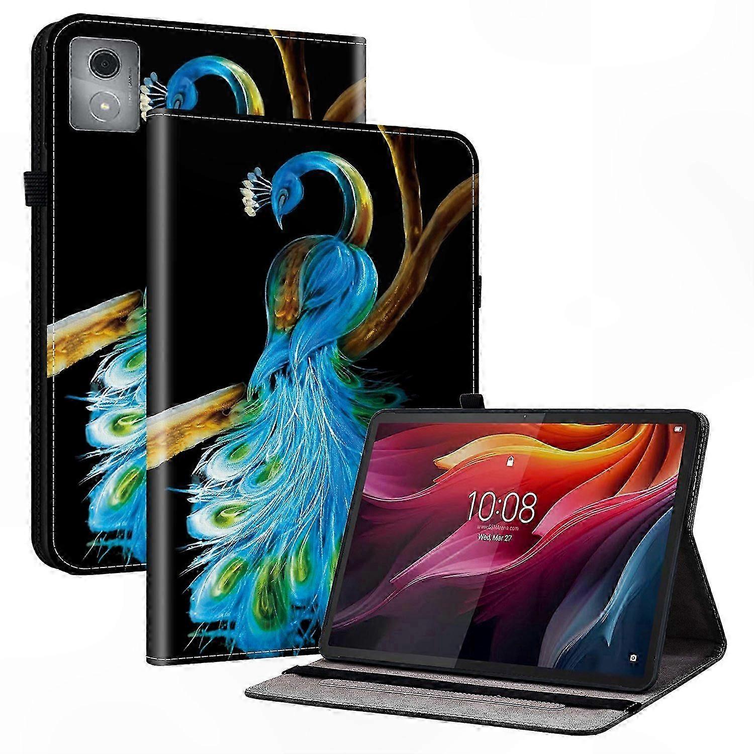 Leather Pattern Tablet Cover with Stand Function and Card Slots for 11 Inch Devices