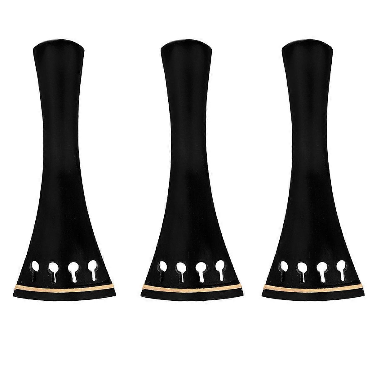 4/4 Violin Tailpiece Ebony Inlaid with Boxwood Violin Tailpiece Violin Accessories Replacement Kit