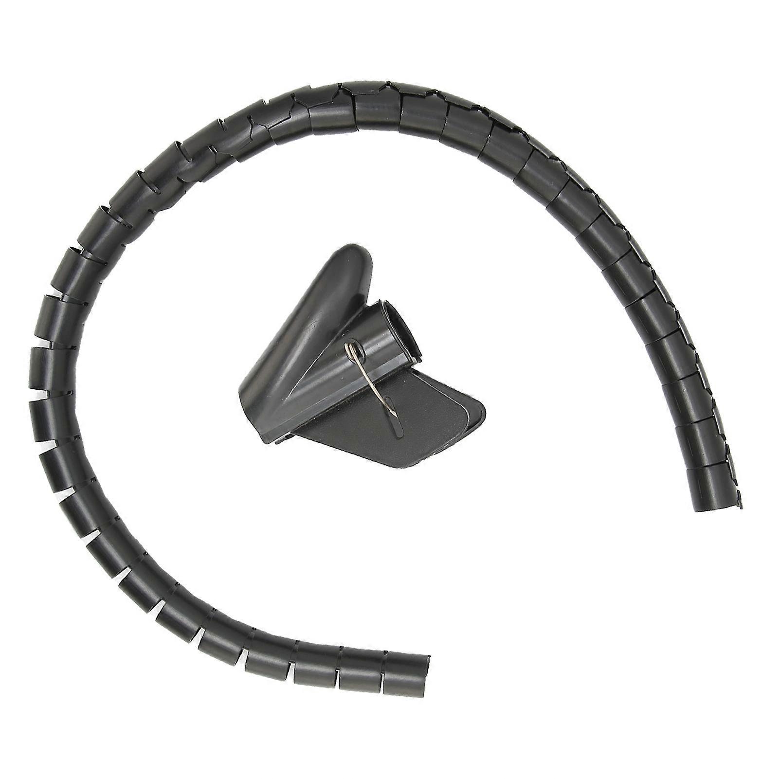 Cable Sleeve Organizer 10m Black Dia 8mm Open Type with Clip
